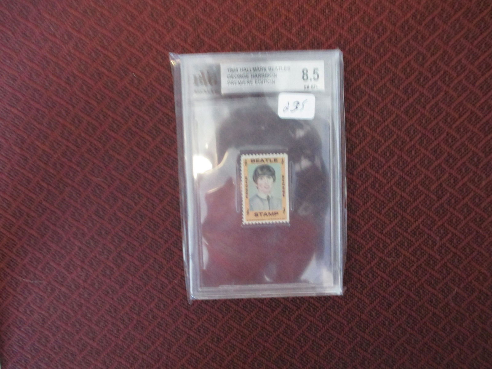 beckett graded 1964 george harrison beatles stamp mint (1 of 1)