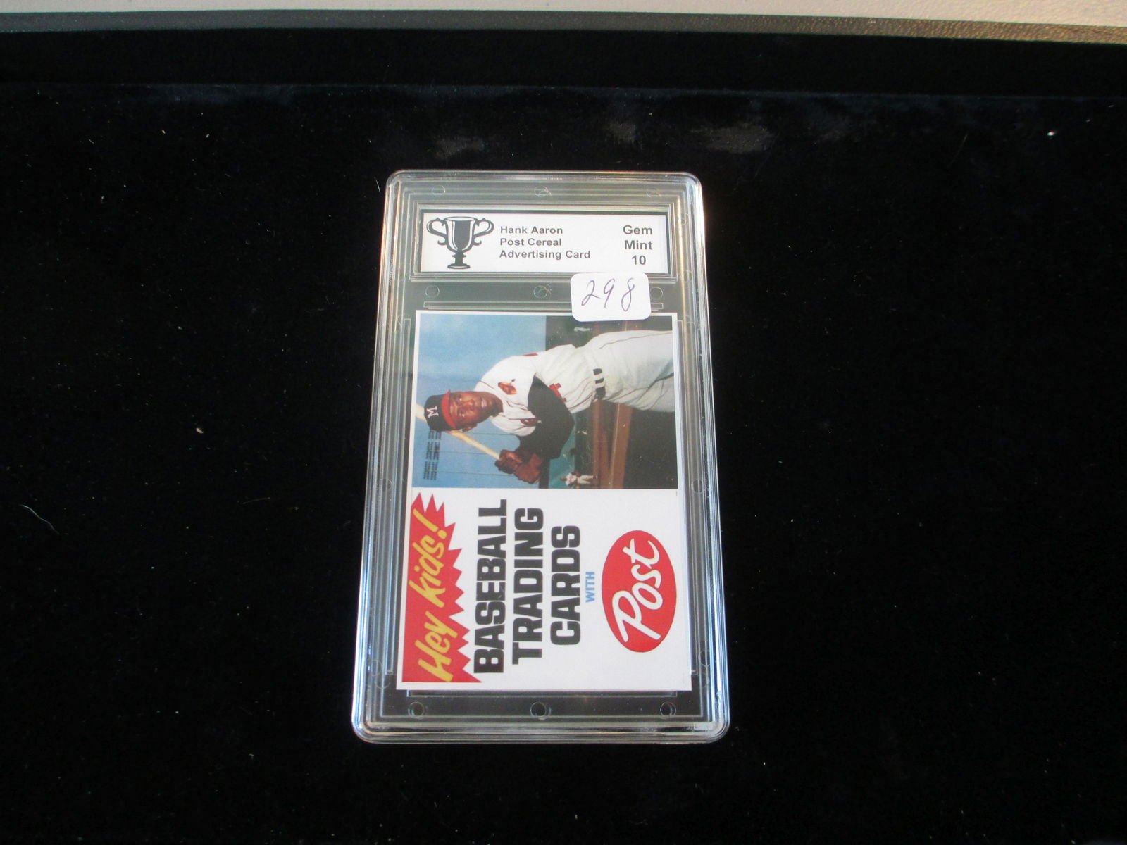 trophy graded hank aaron post cereal advertising card (1 of 1)