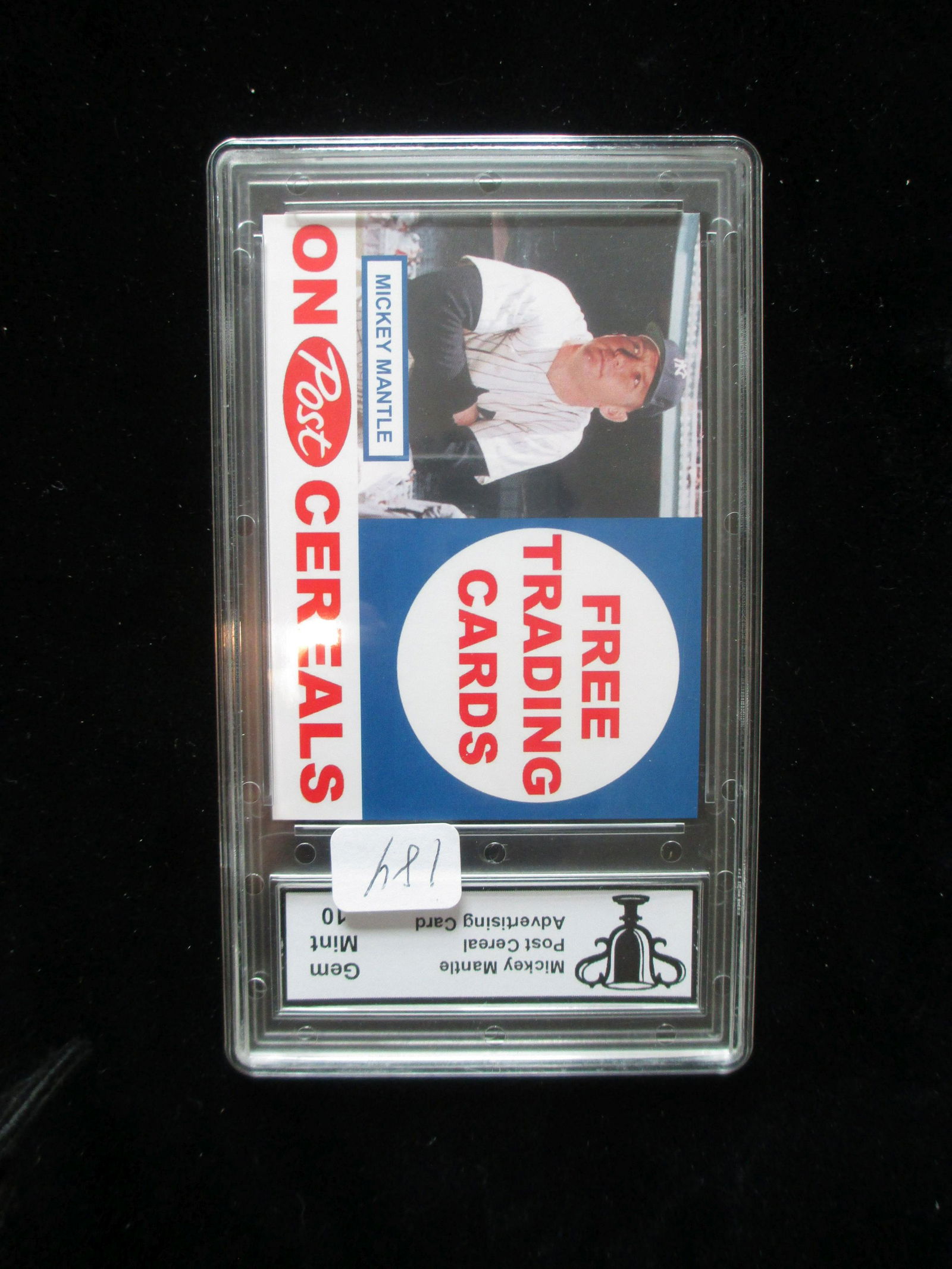 trophy graded mickey mantle post cereal mint 10 (1 of 1)