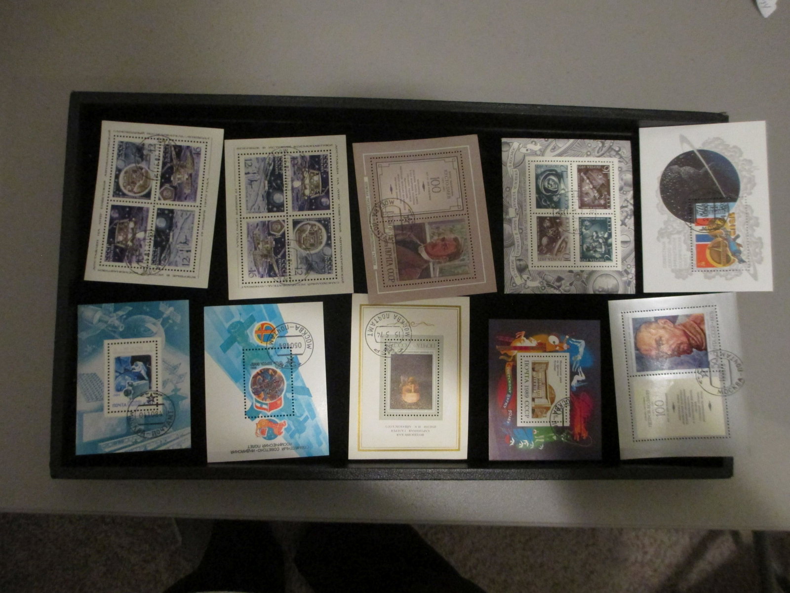 lot of 10 soviet union souvinir sheets: rare find