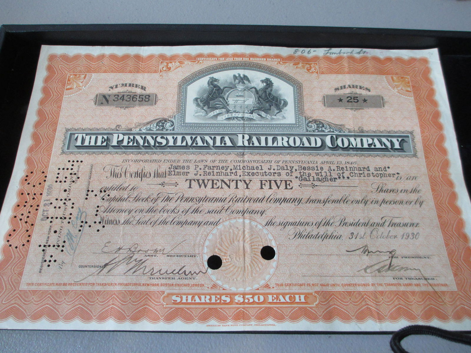 the pennsylvania railroad company stock certificate Apr 01, 2020 Central Texas Coins and