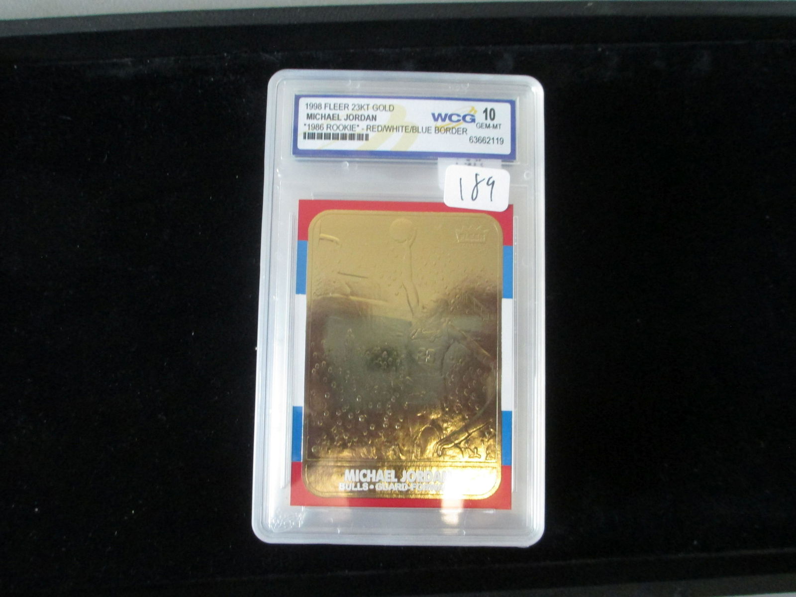 wcg graded mint 10 1998 23kt gold rookie michael jordan (1 of 1)