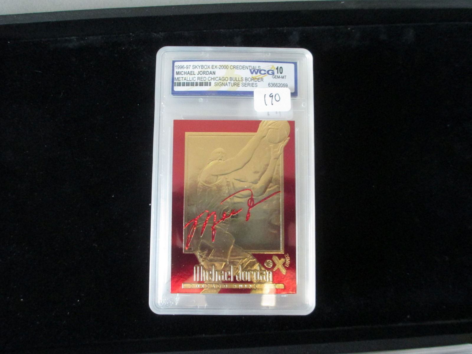 wcg graded mint 10 1996 michael jordan metallic red (1 of 1)