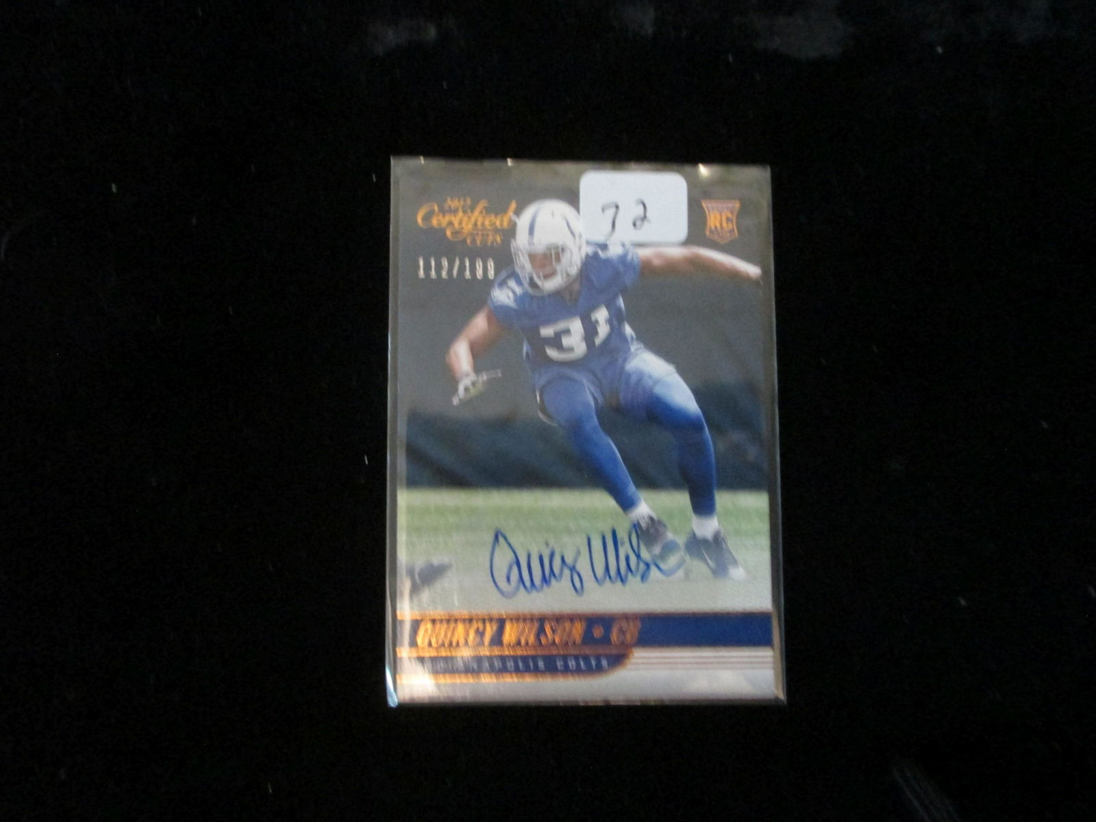 quincy wilson signature card and numbered 112/199 (1 of 1)