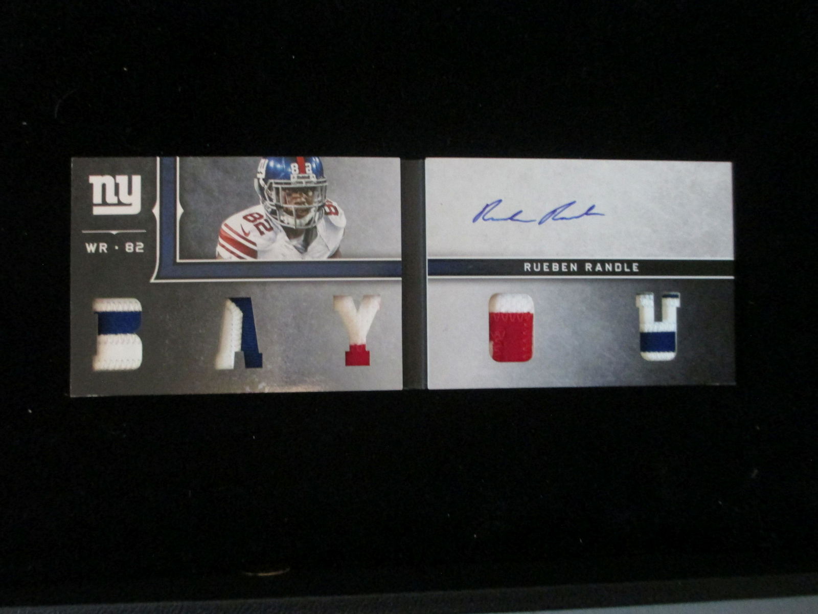 rueben randle playbook signature jersey card numbered (1 of 1)