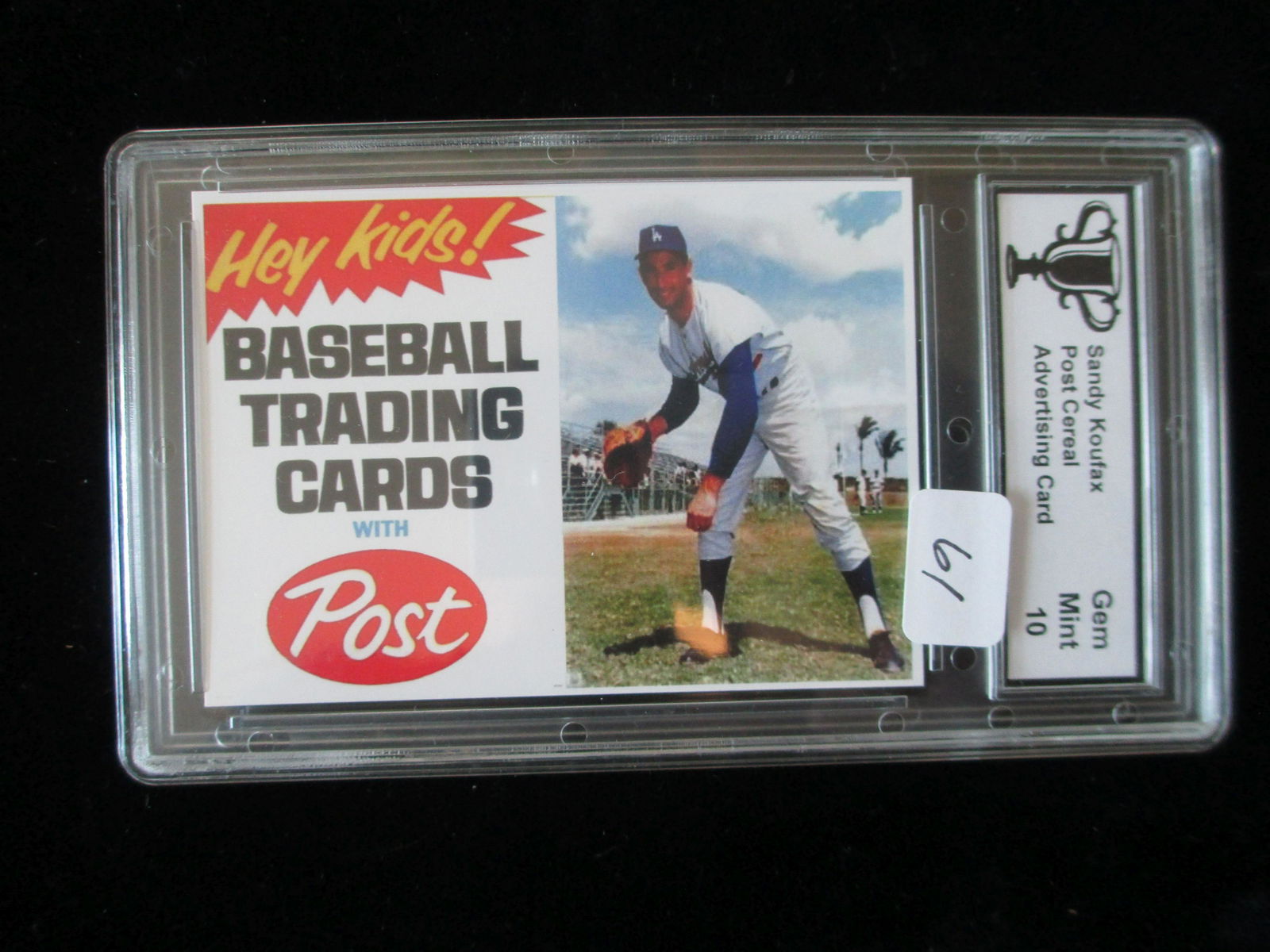 trophy graded mint 10 sandy koufax post cereal (1 of 1)