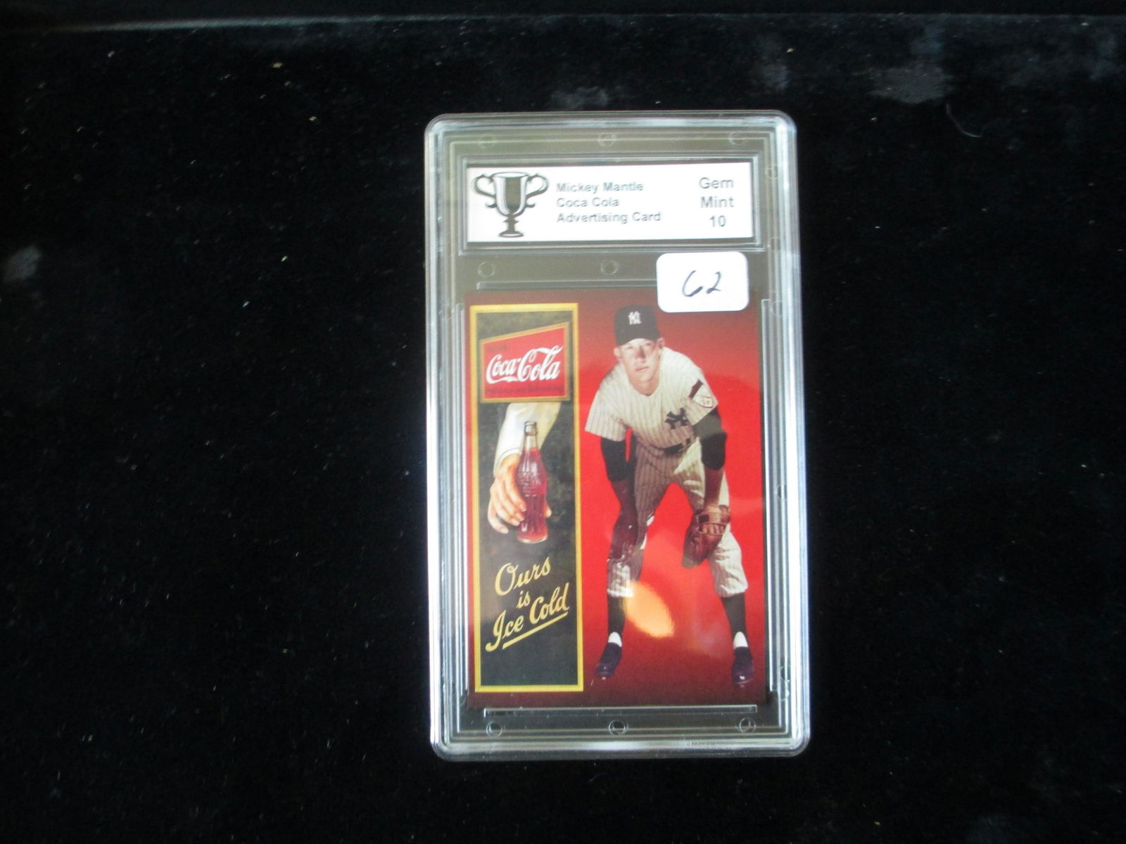 trophy graded mint 10 mickey mantle coca cola signed on (1 of 1)