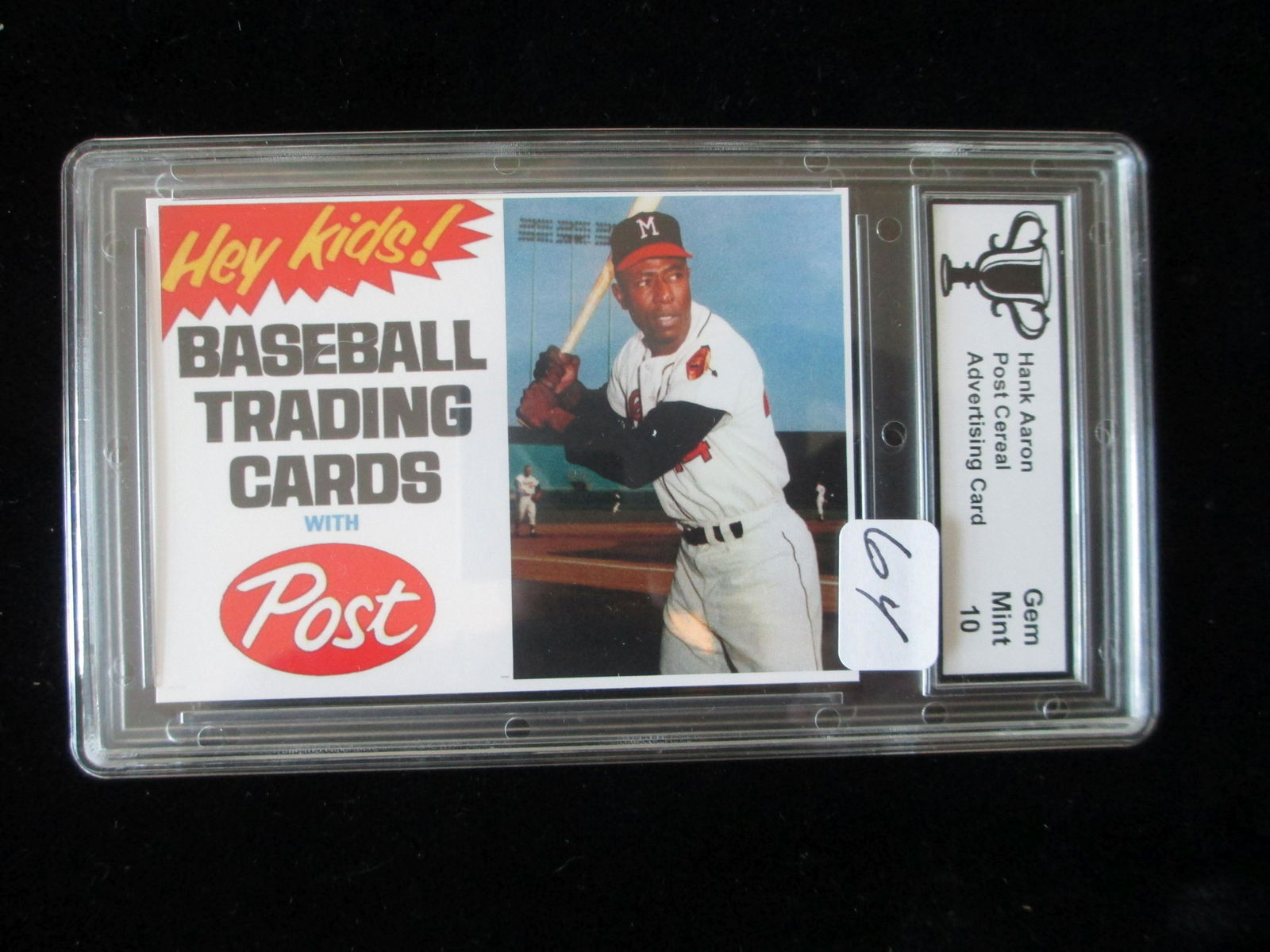 trophy graded mint 10 hank aaron post cereal (1 of 1)