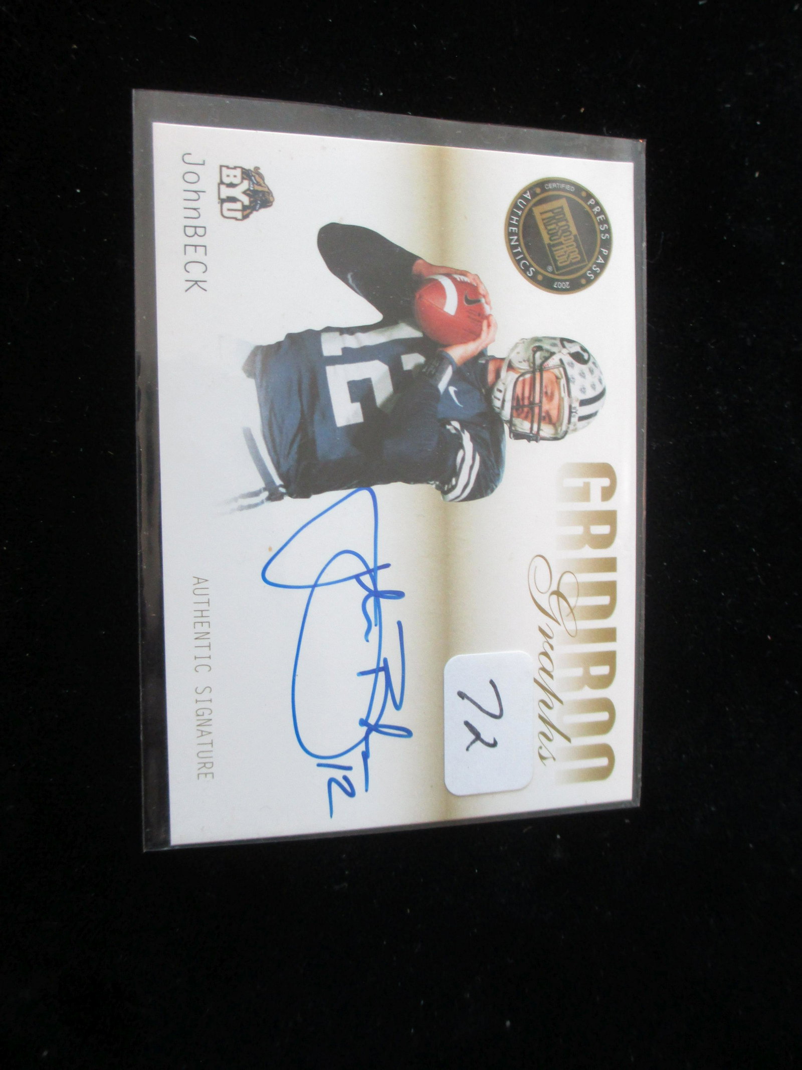 john beck signature card: byu