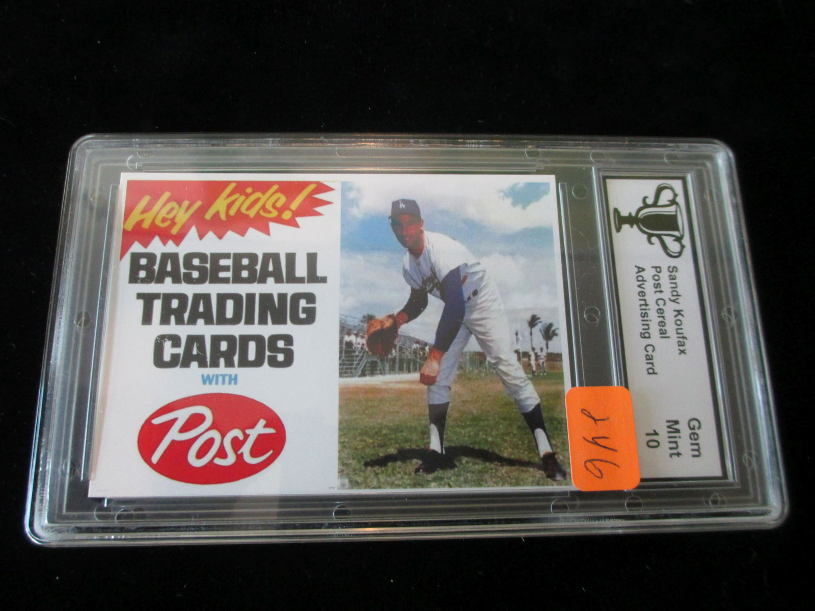 trophy graded sandy koufax mint 10 post cereal (1 of 1)
