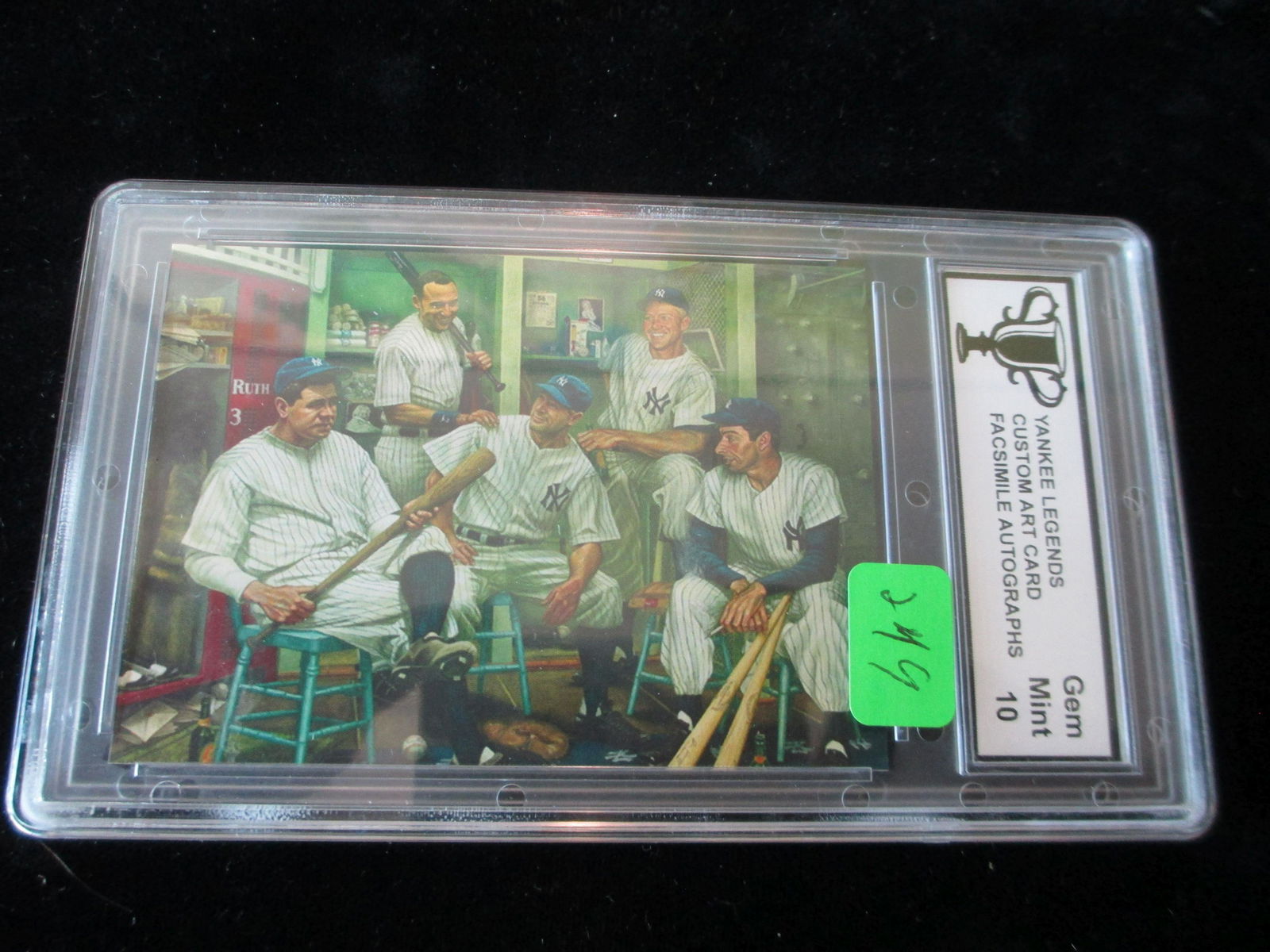 trophy graded yankees legends mint 10 singed on back (1 of 1)