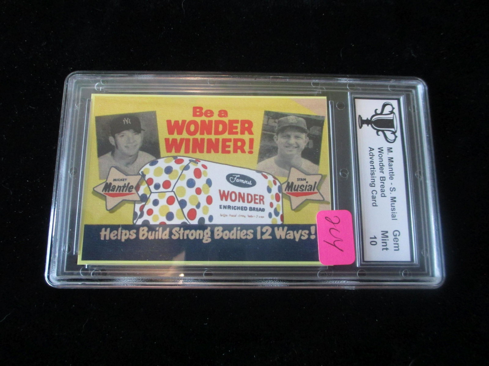 trophy graded mickey mantle,stan musial mint 10: nice graded lot