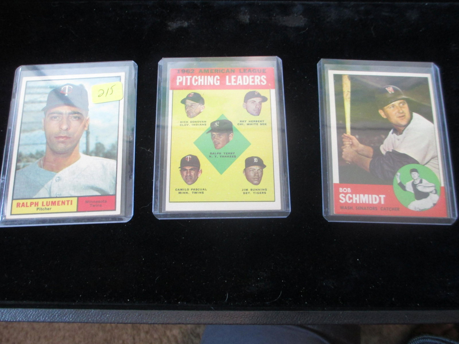vintage ralph lumenti,pitching leaders,bob schmidt: vintage card lot