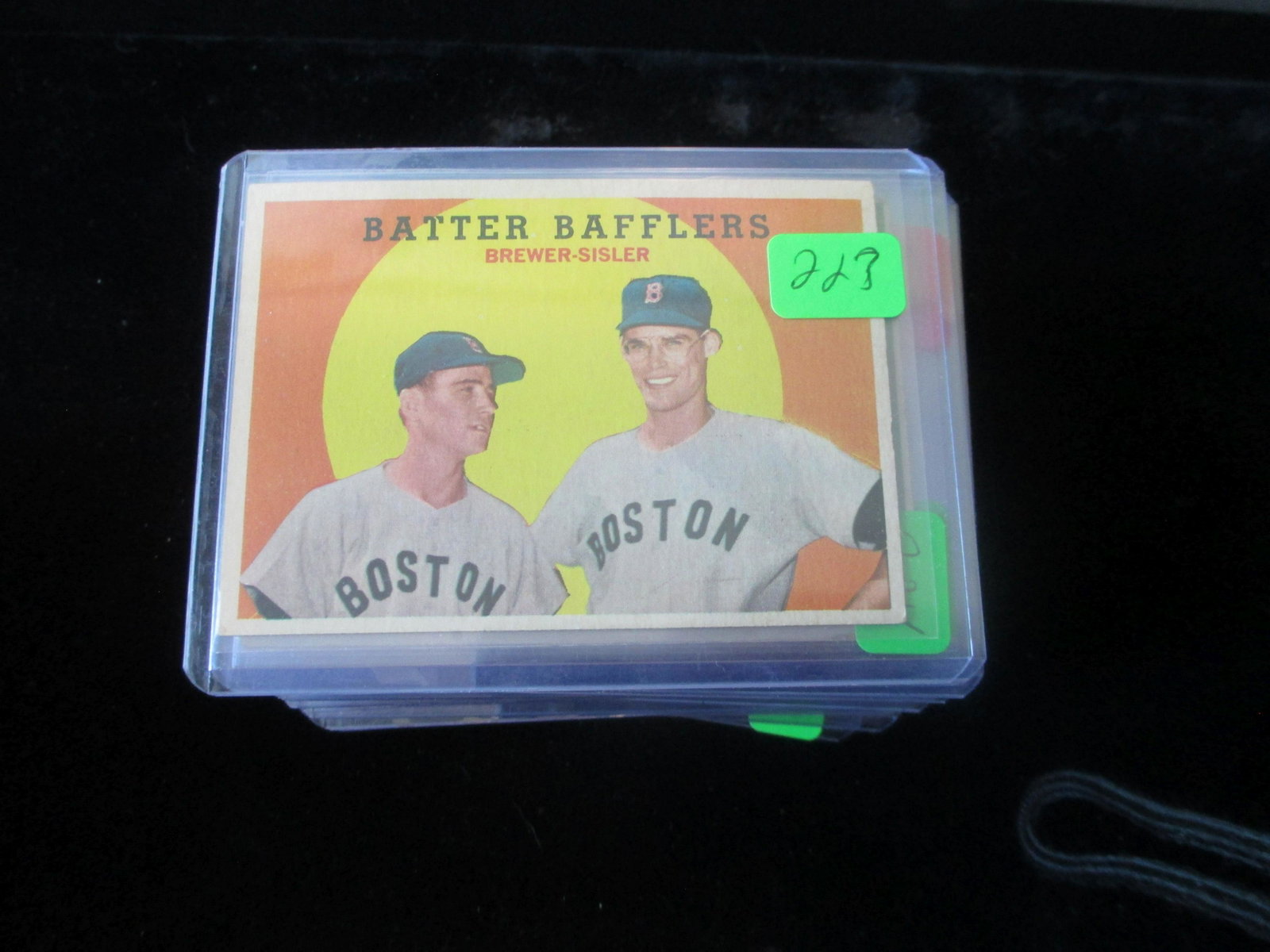 vintage card batter bafflers brewer-sisler: vintage card lot