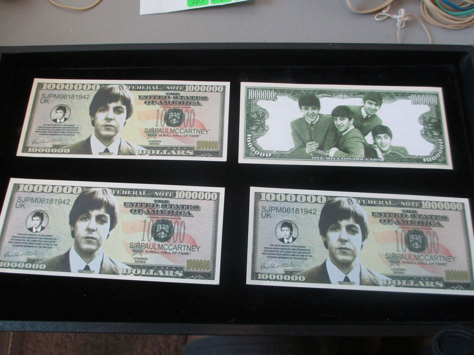 lot of 4 beatles novlety notes: novelty lot