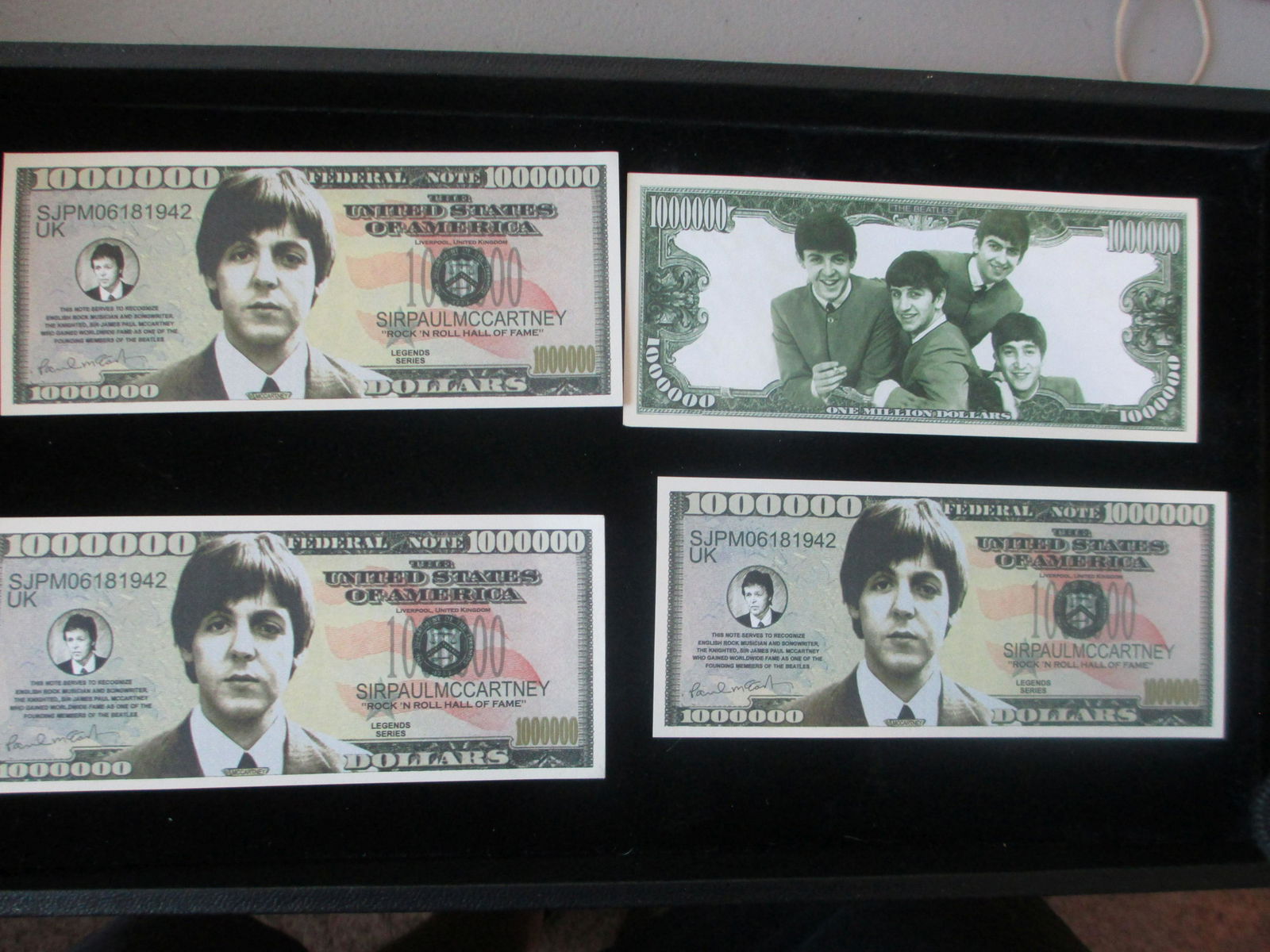 lot of 4 beatles novlety notes: novelty lot