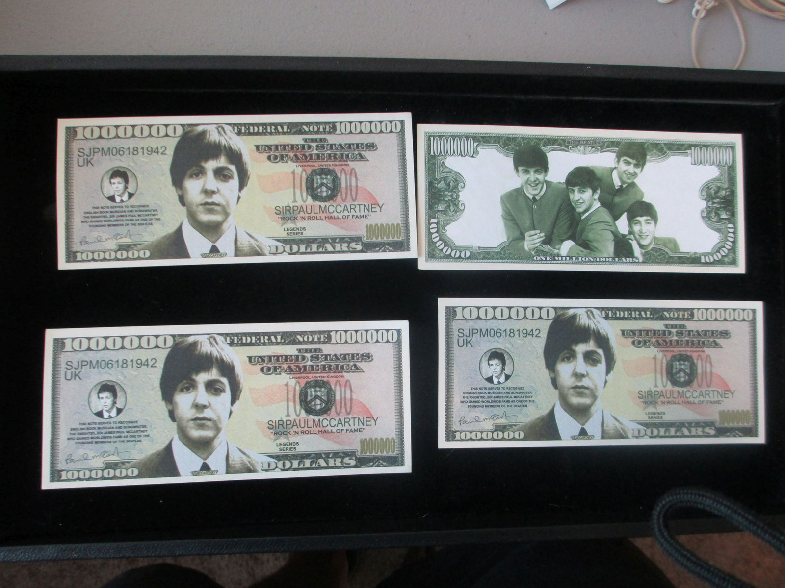 lot of 4 beatles novlety notes: novelty lot
