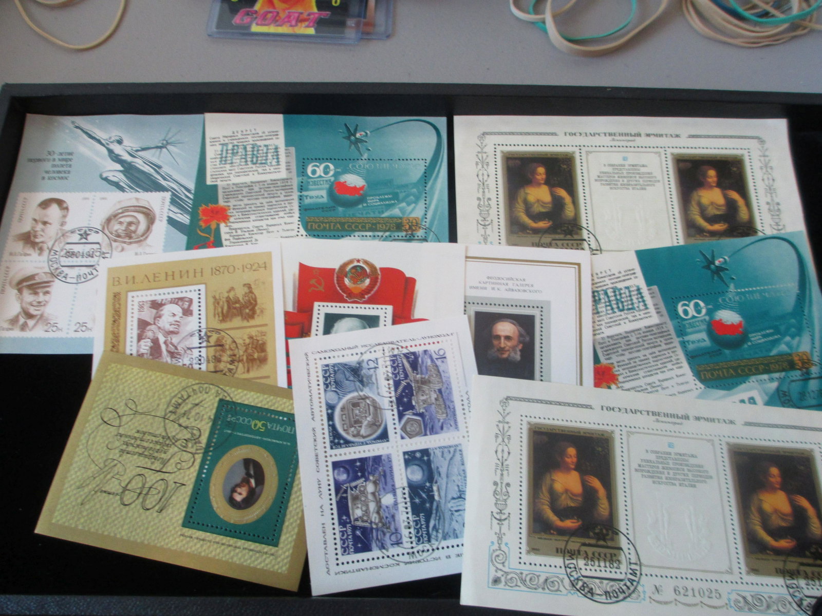 lot of 10 soviet union souvinir stamp sheets: rare lot