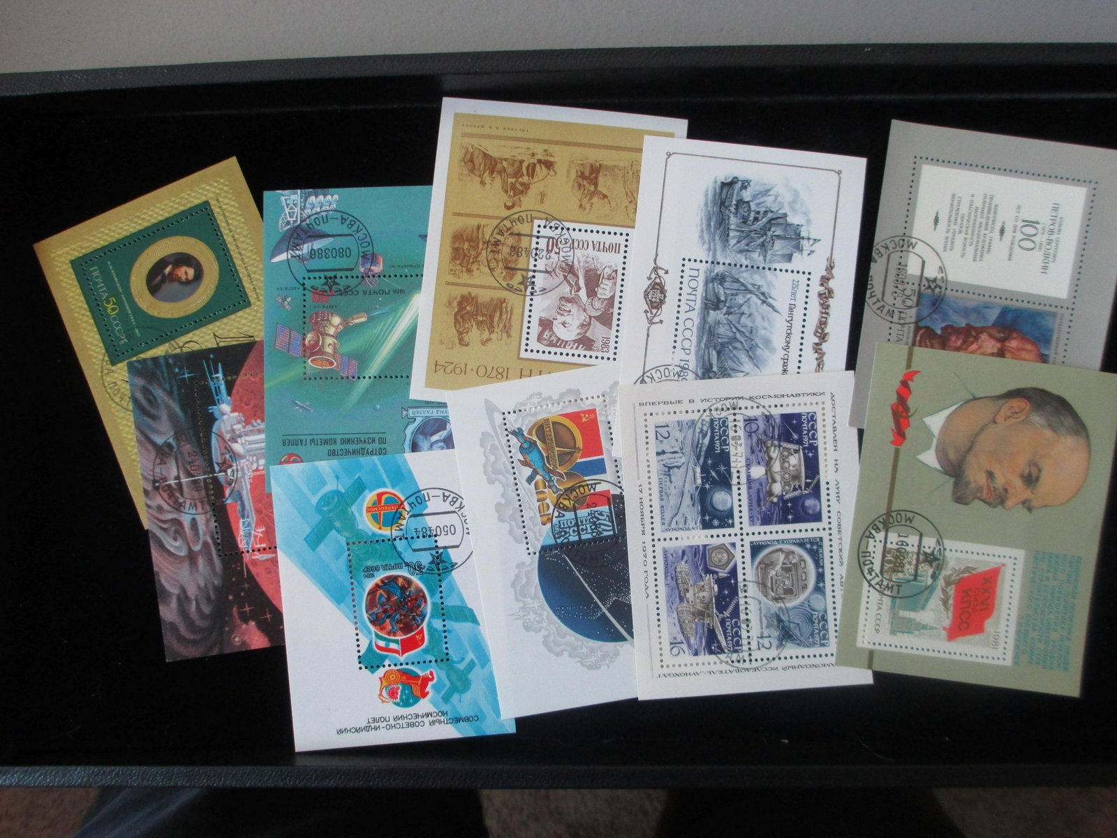 lot of 10 soviet union souvinir stamp sheets: rare lot