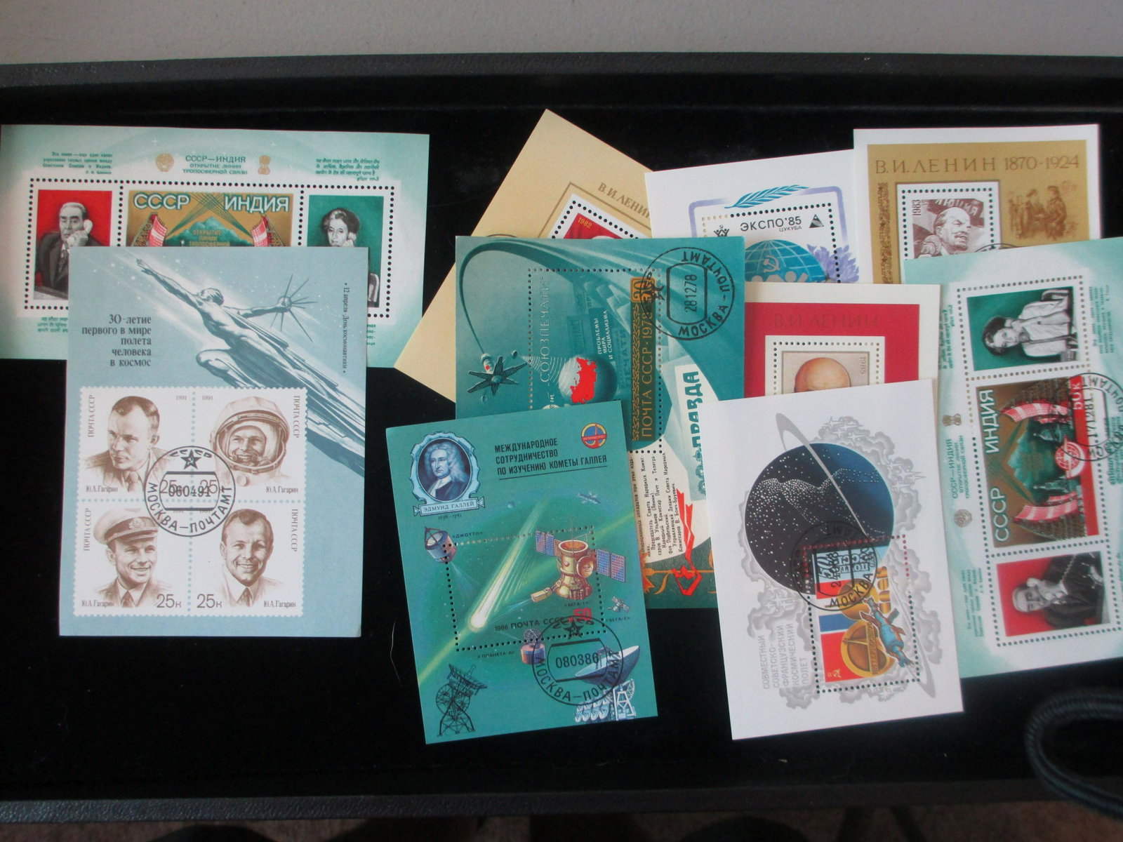 lot of 10 soviet union souvinir stamp sheets: rare lot