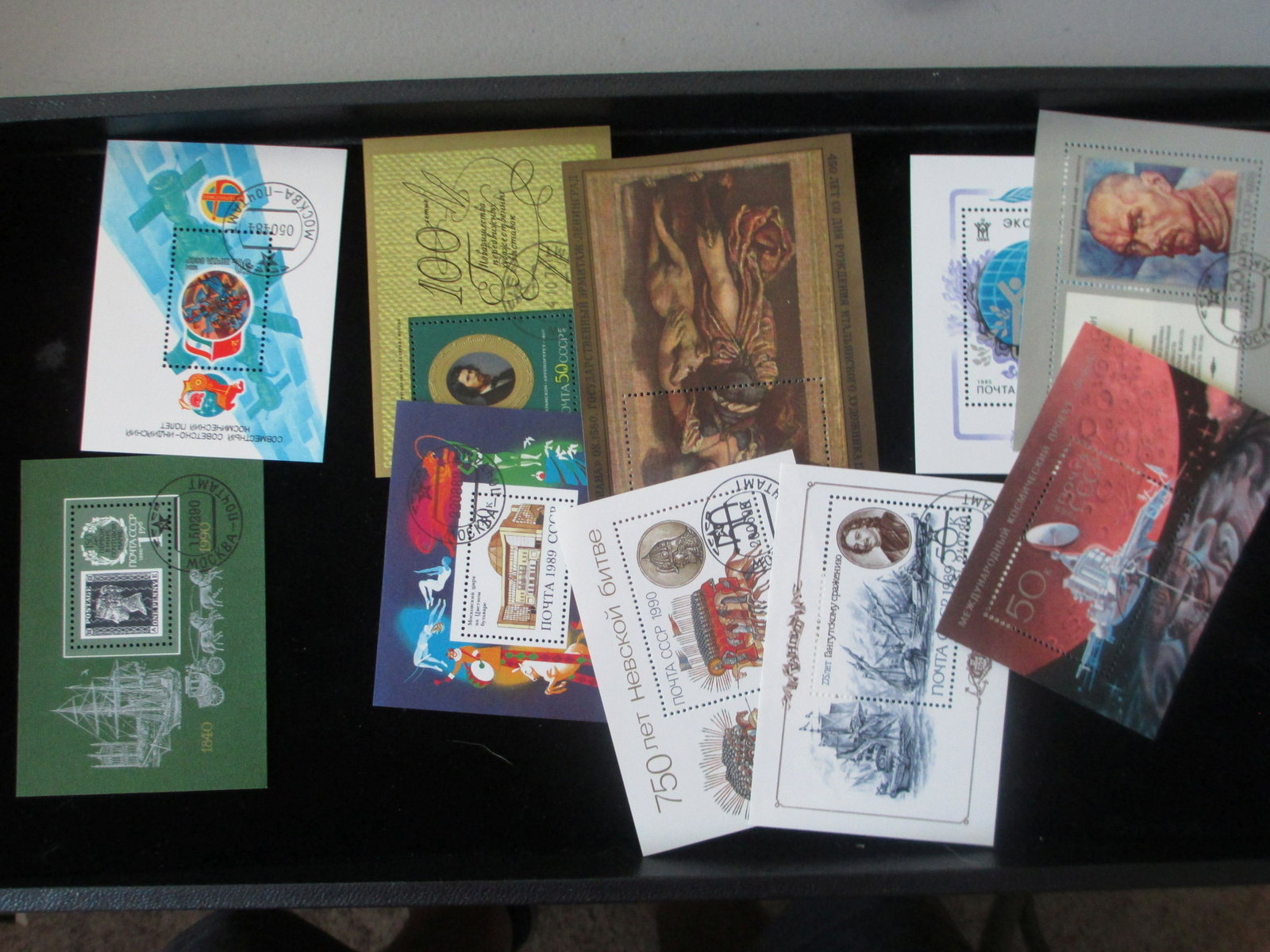 lot of 10 soviet union souvinir stamp sheets: rare lot