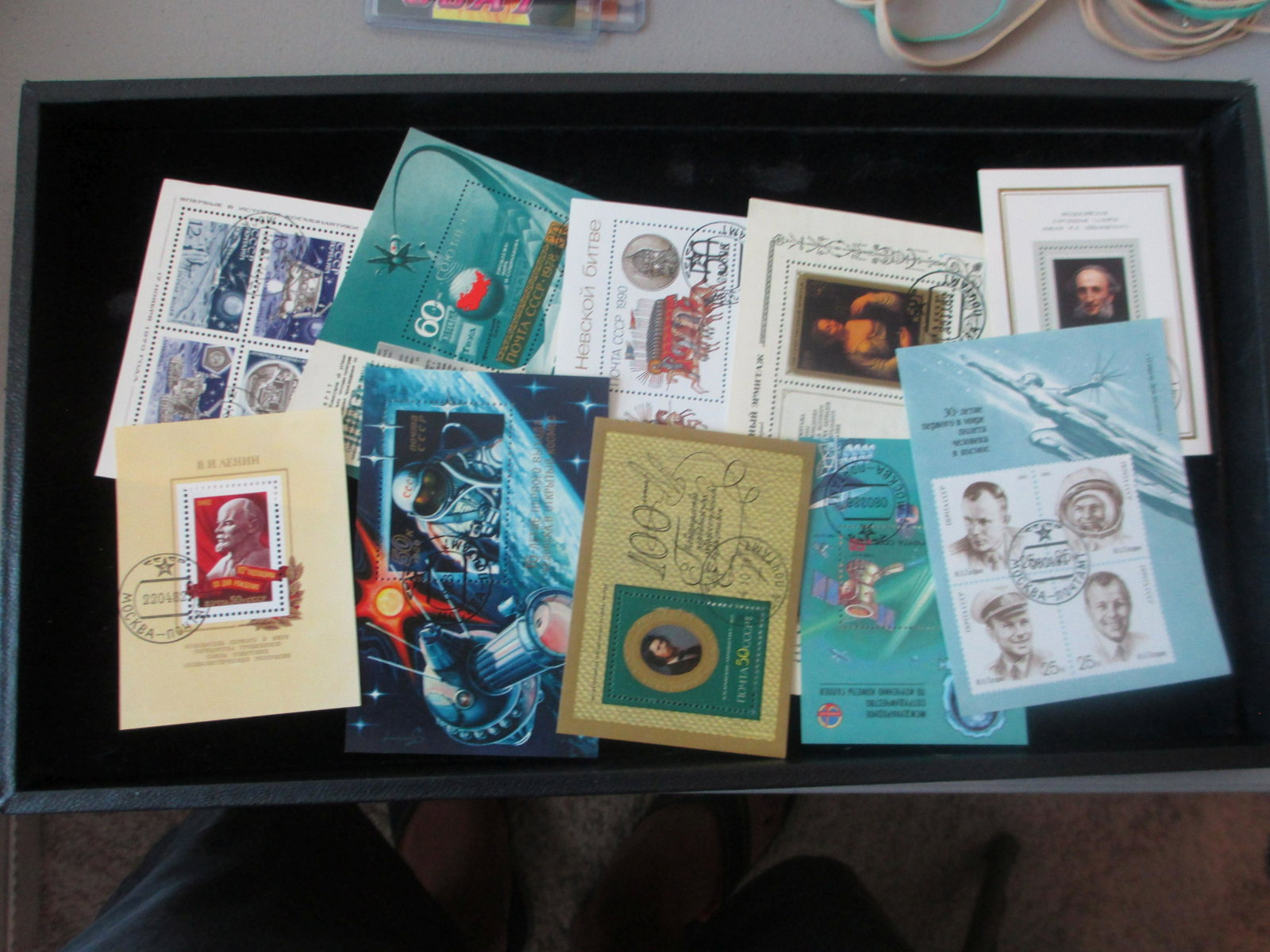lot of 10 soviet union souvinir stamp sheets: rare lot