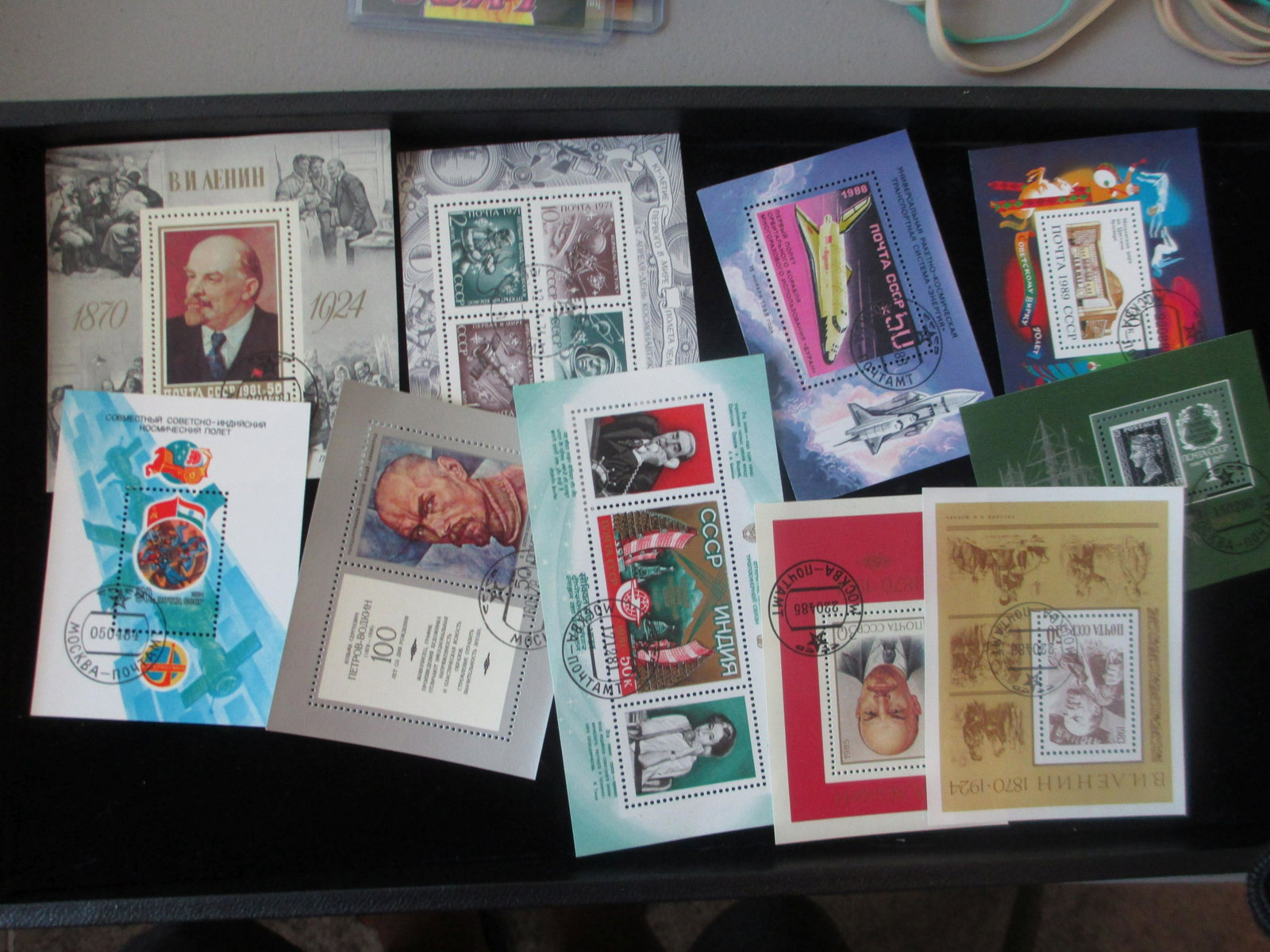 lot of 10 soviet union souvinir stamp sheets: rare lot