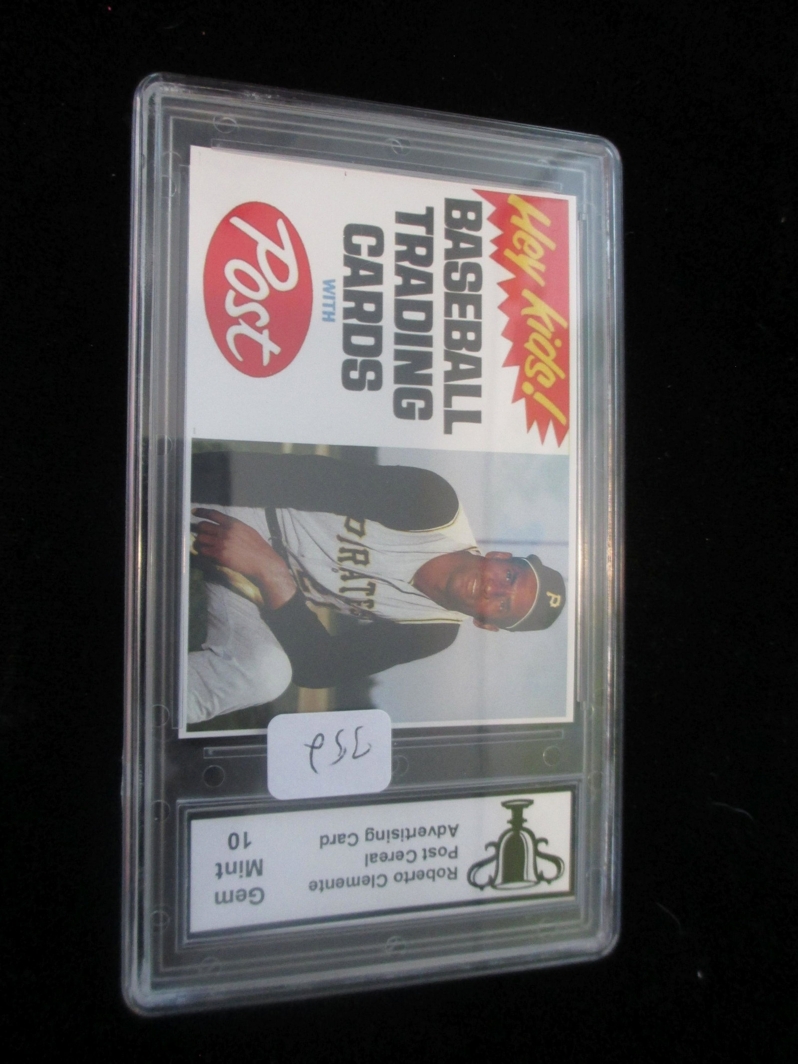 trophy graded roberto clemente post cereal mint 10: graded card lot