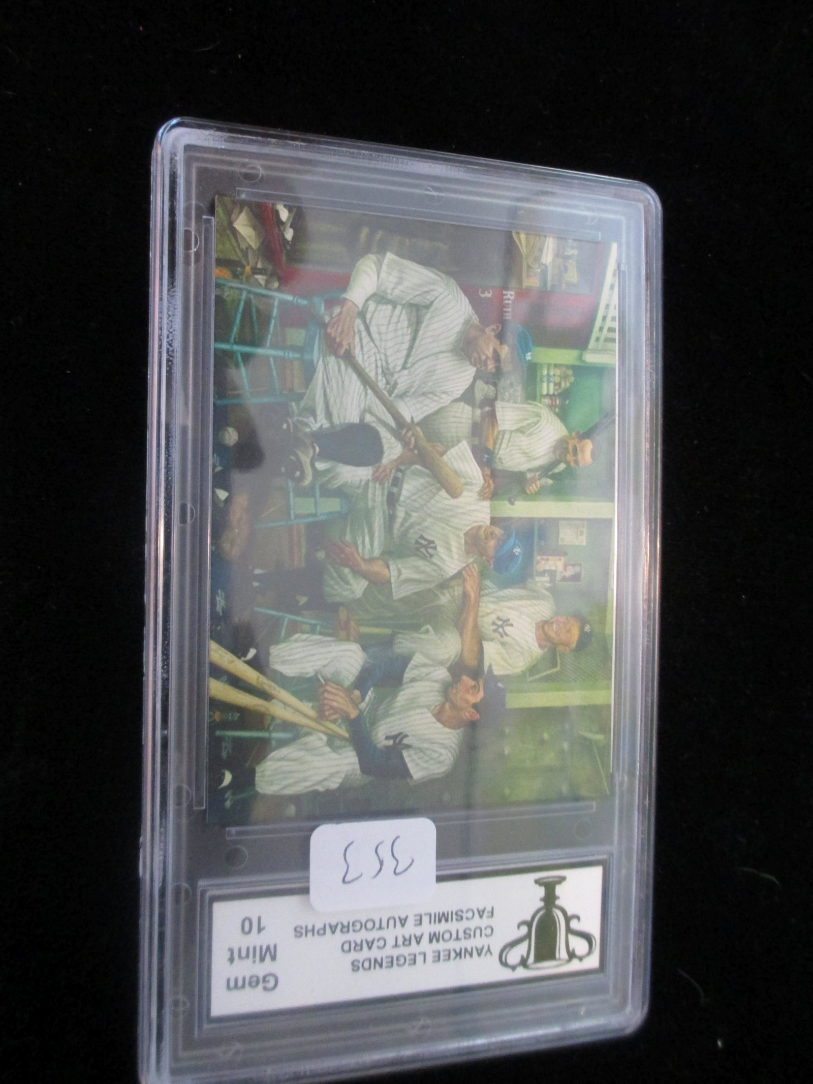 trophy graded yankees legends signed card mint 10: graded card lot