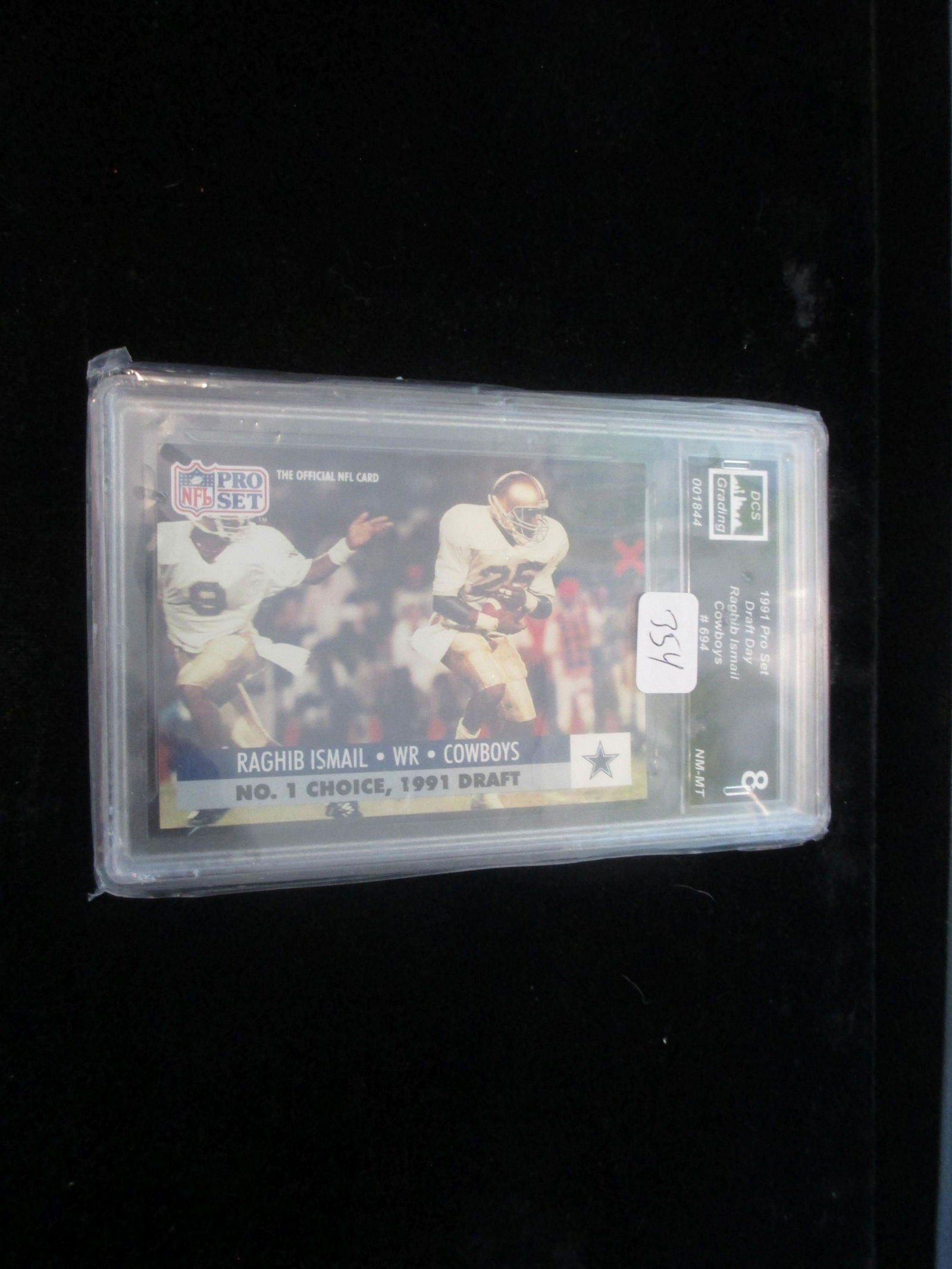 dcs graded 1991 raghib ismaill mint 8 error card: graded card lot