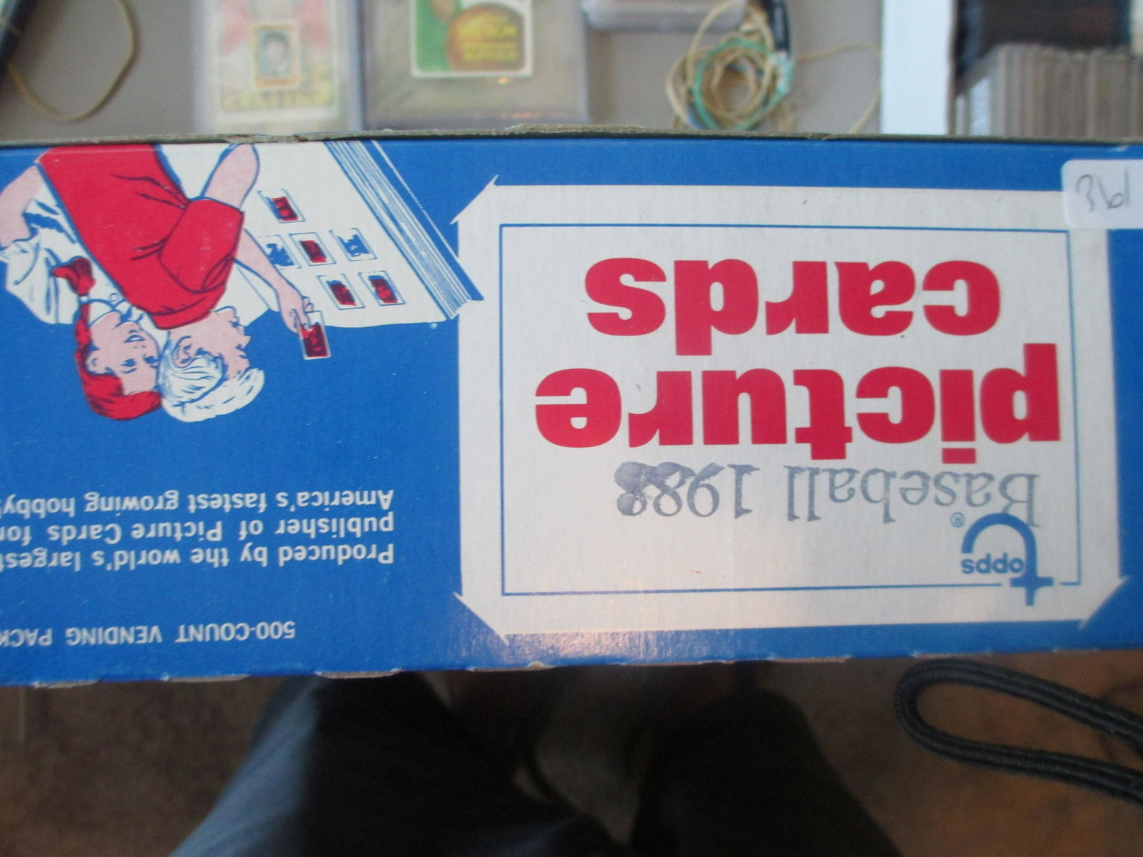 1988 vending card box unopened 500 count box: unoopened box