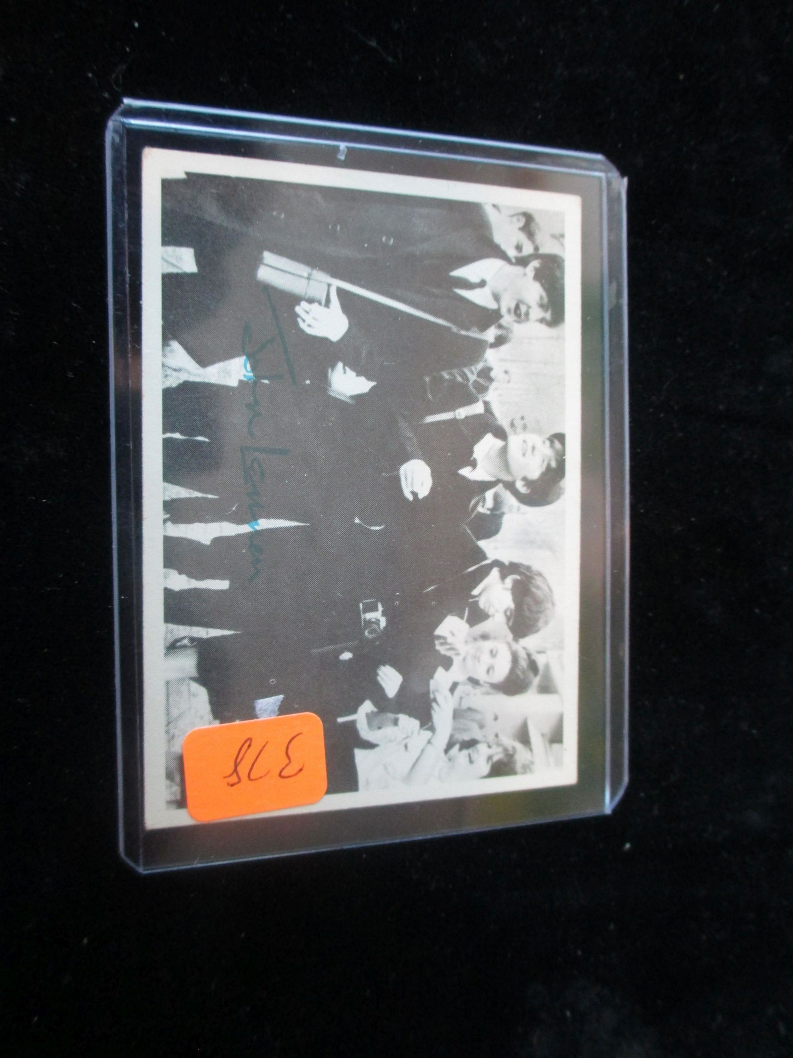1964 beatles john lennon signed card no coa: beatles