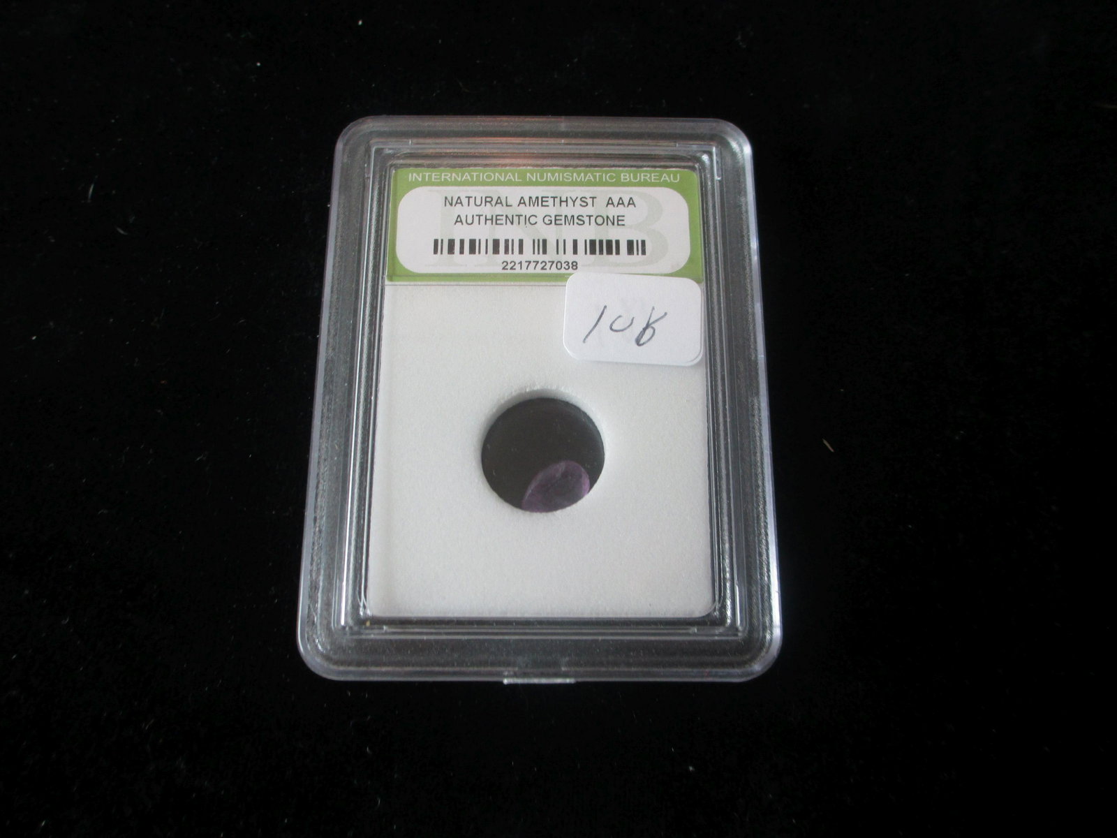 international numismatic bureau graded natural amethyst: nice graded lot
