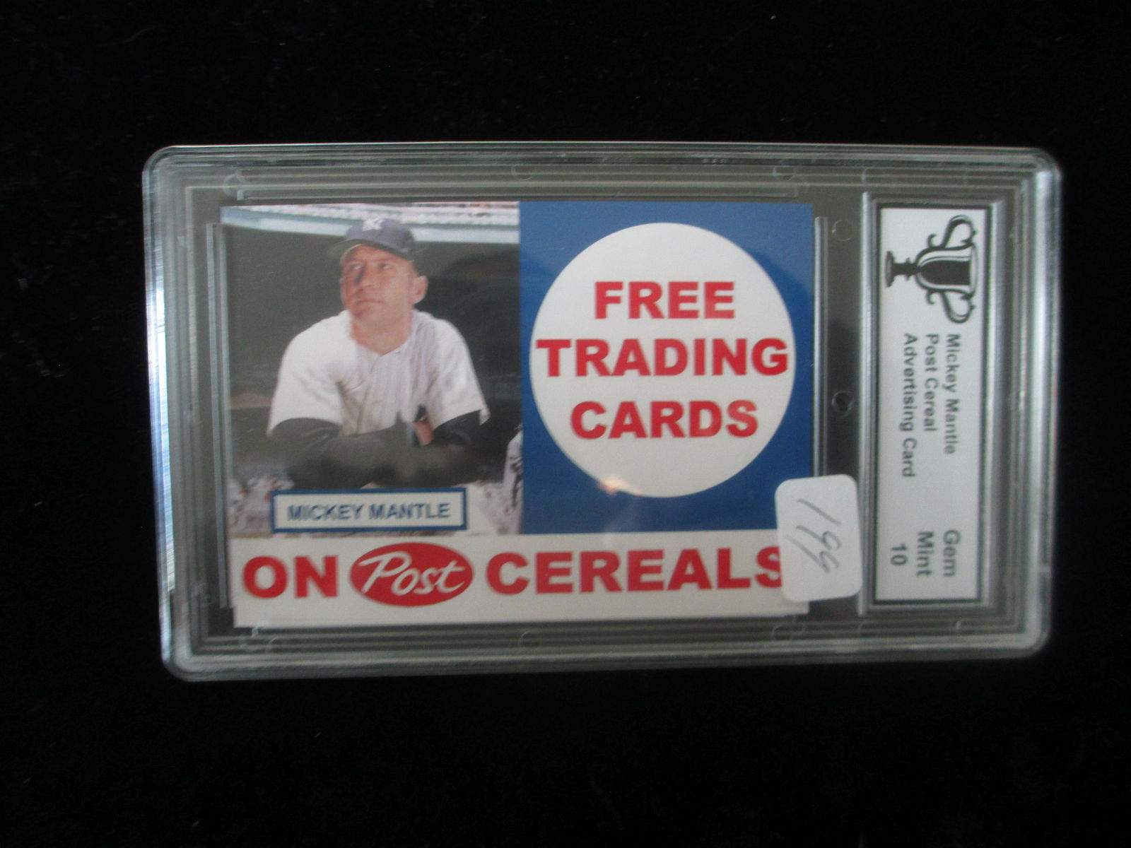 trophy graded post cereal mickey mantle mint 10 (1 of 1)