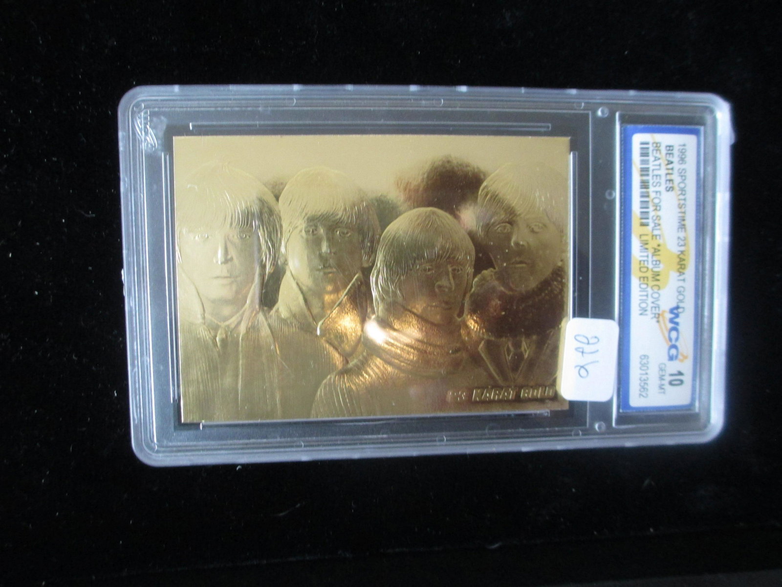 wcg graded 1996 beatles 23kt gold mint 10: a nice graded card