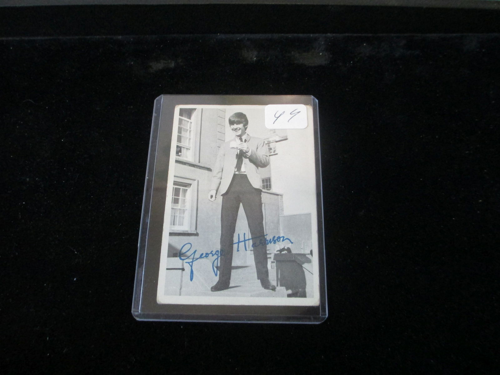 the beatles signed card george harrison no coa: #30 in series of 60 photos