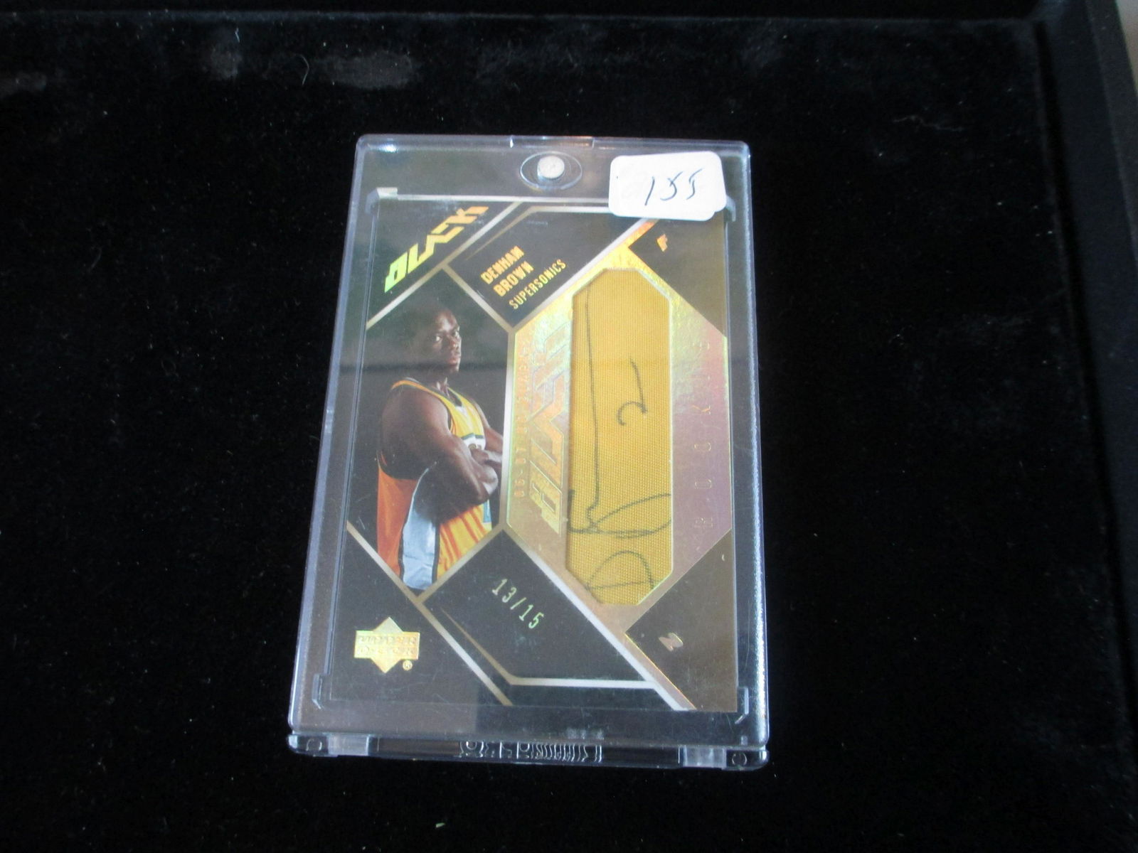 denham brown signature and jersey and numbered 13/15 (1 of 1)