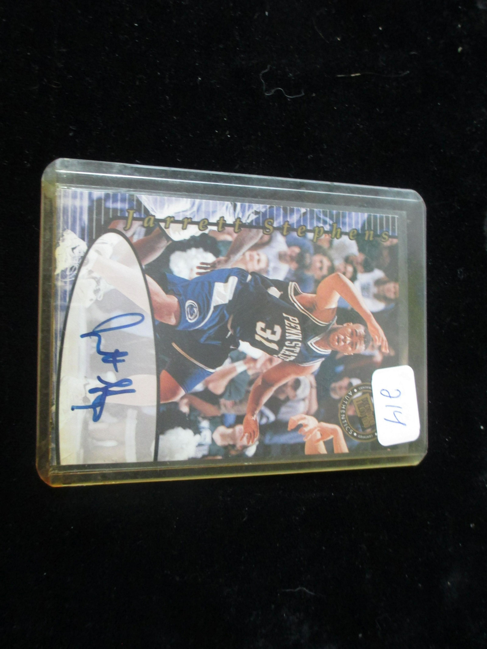jarrett stephens signature card: in top loader