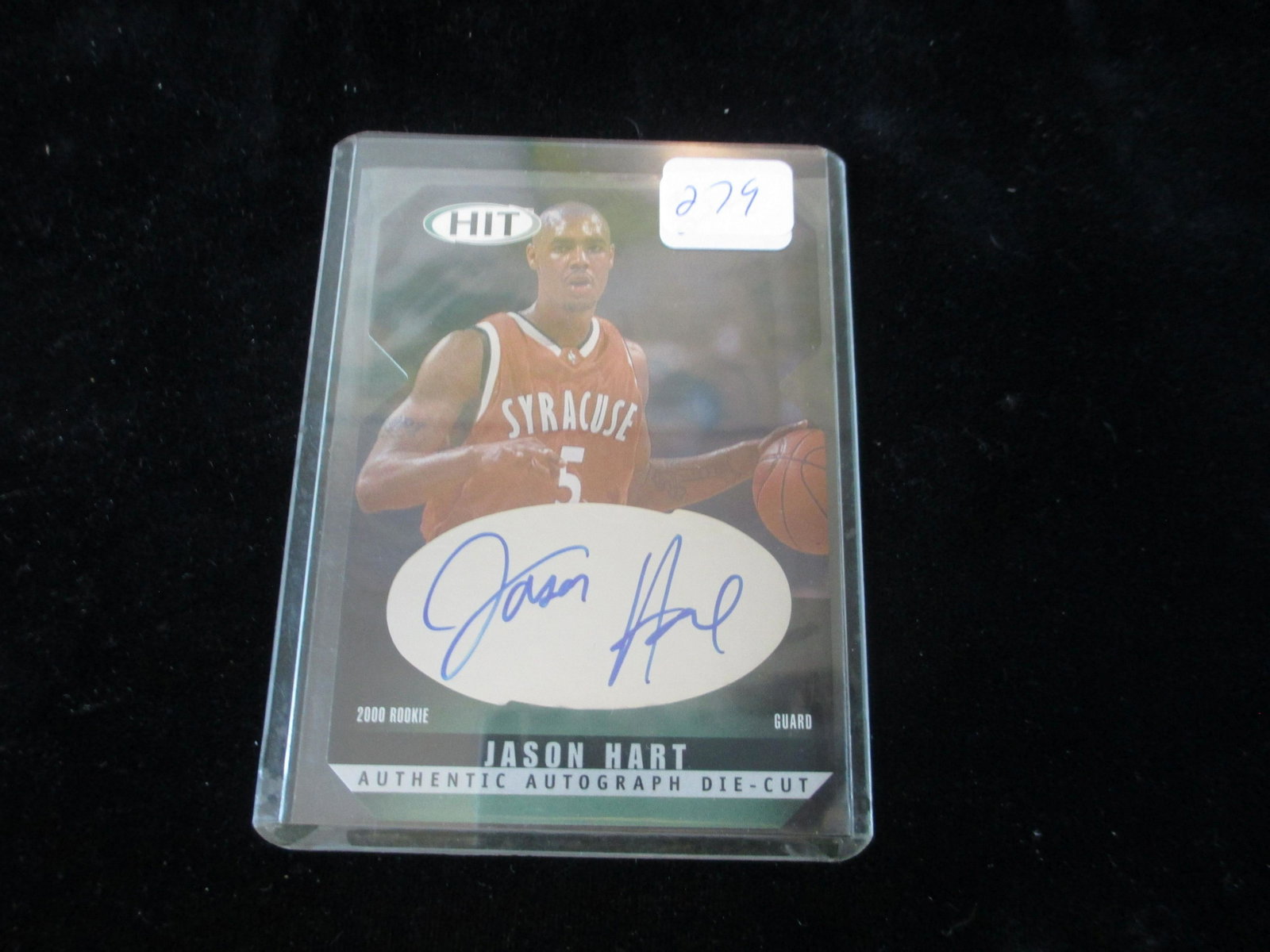 signature basketball card jason hart: in top loader