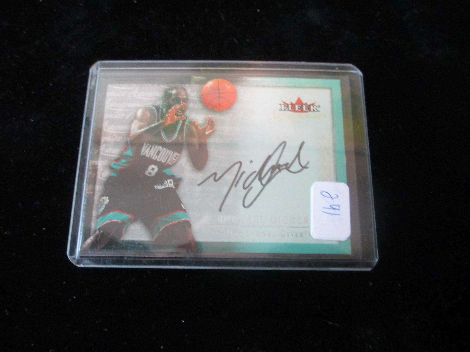 signature basketball card michael dickerson numbered (1 of 1)