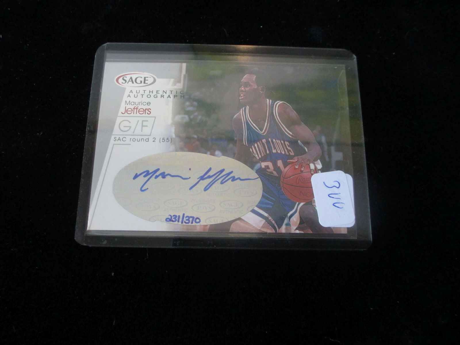 signature basketball card maurice jeffers numbered (1 of 1)