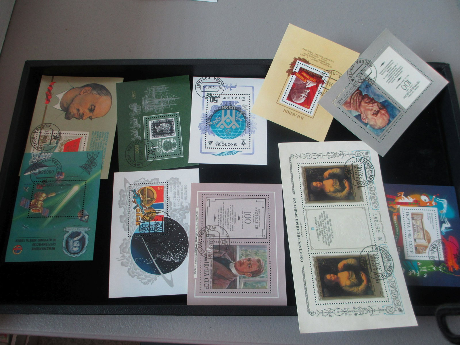 lot of 10 soviet union souvinir sheets: rare lot