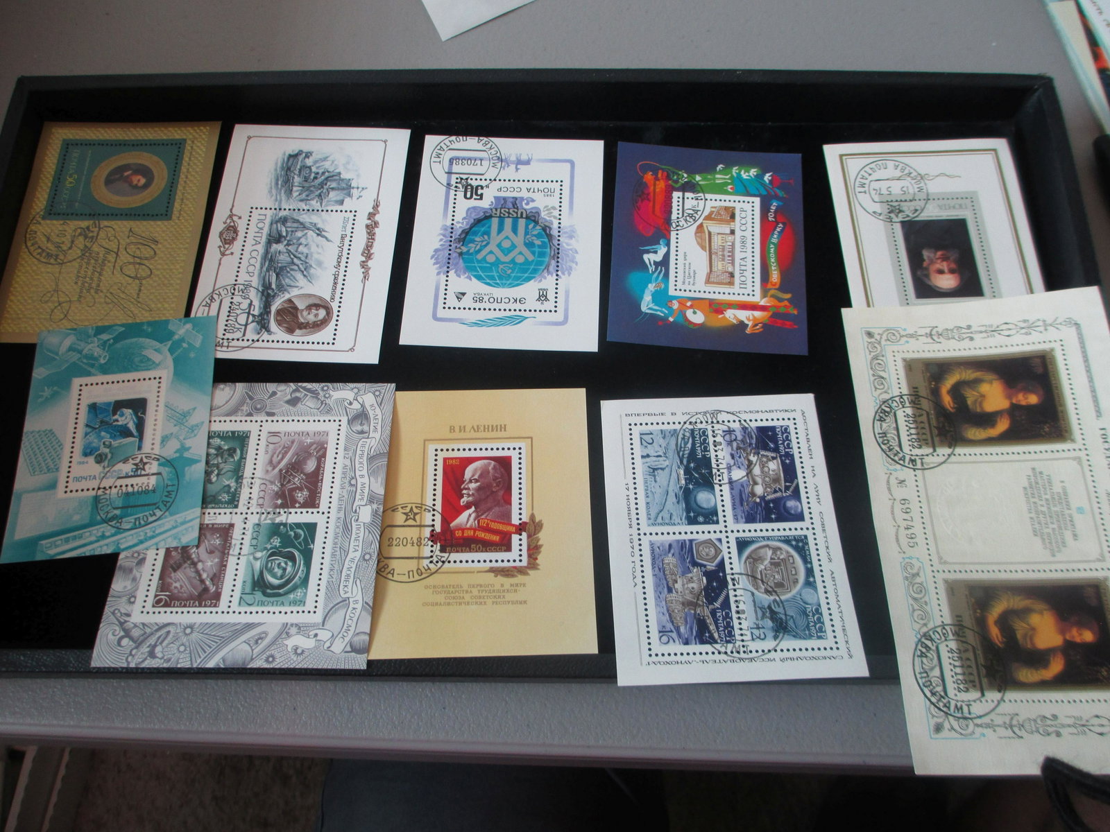 lot of 10 soviet union souvinir sheets: rare lot