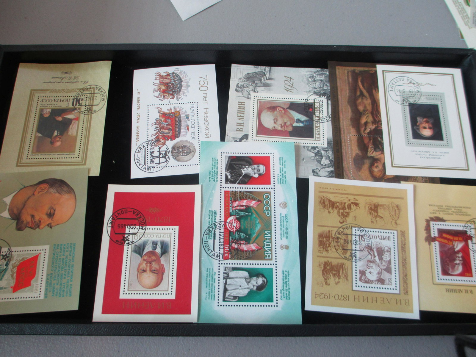 lot of 10 soviet union souvinir sheets: rare lot