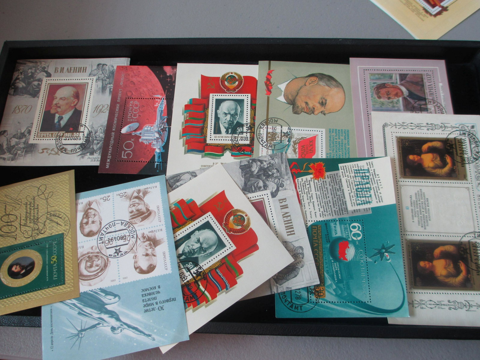 lot of 10 soviet union souvinir sheets: rare lot
