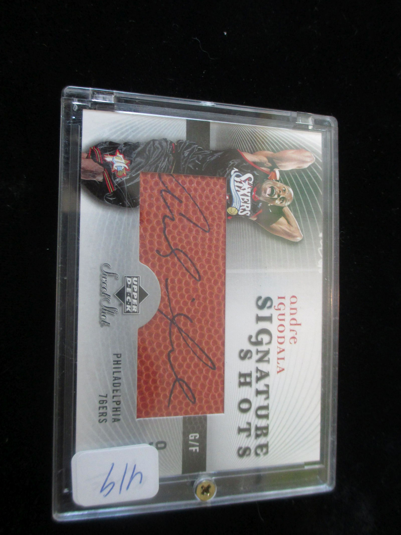 andre iguodala singed basketball piece and card (1 of 1)