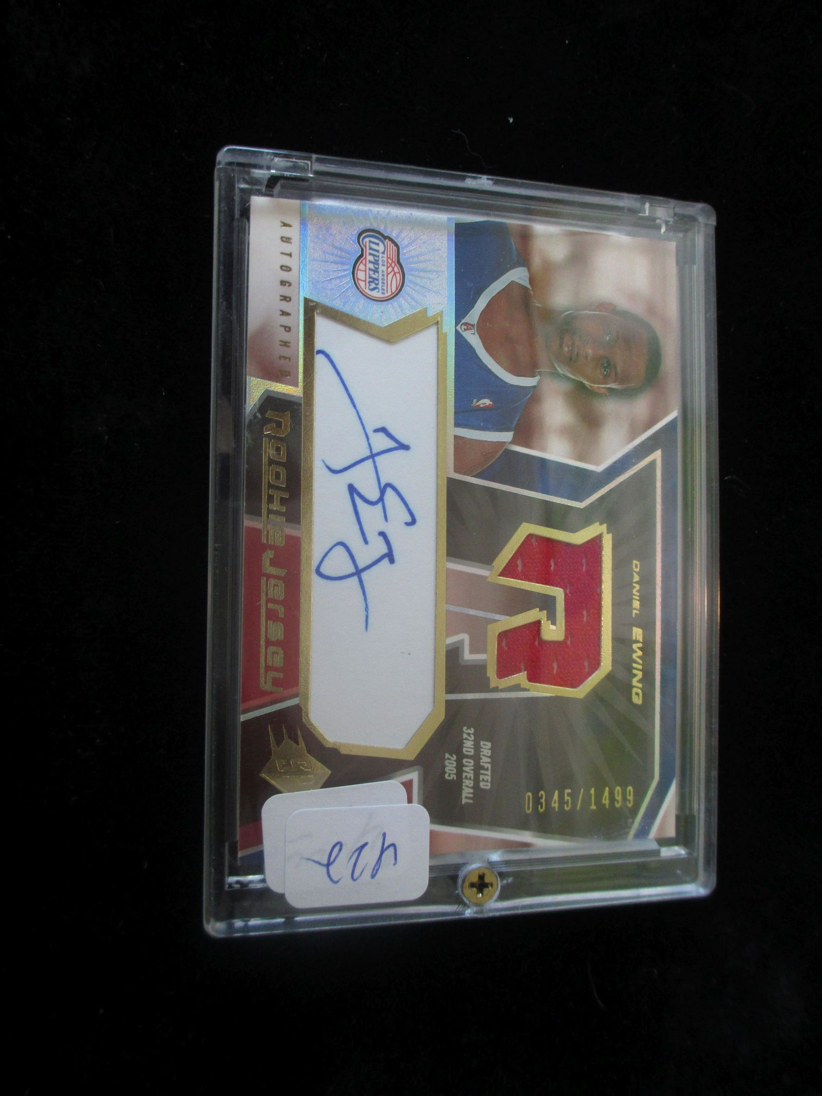 daniel ewing jersey and signature card numbered (1 of 1)