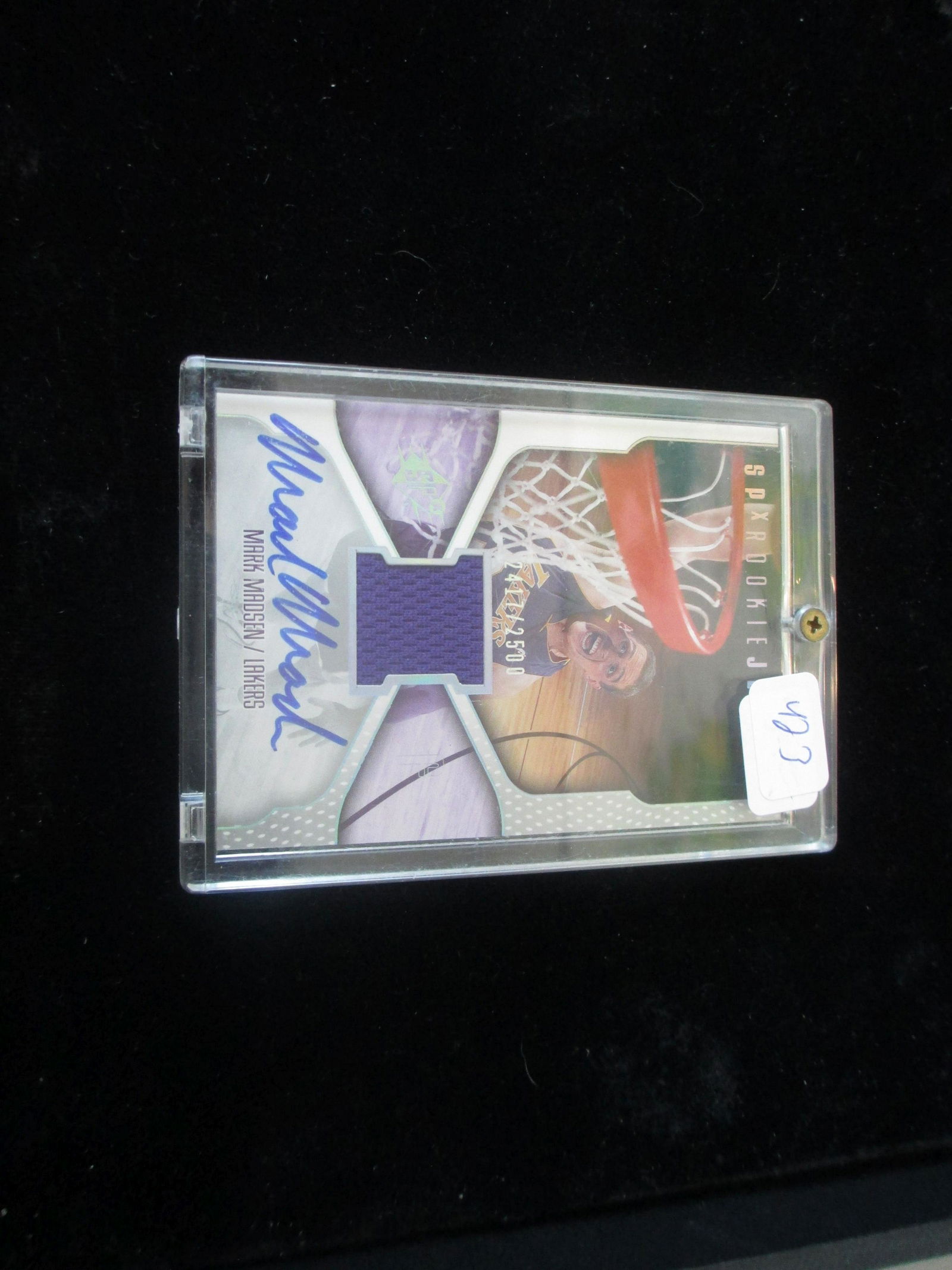 mark madsen jersey and signature card numbered (1 of 1)