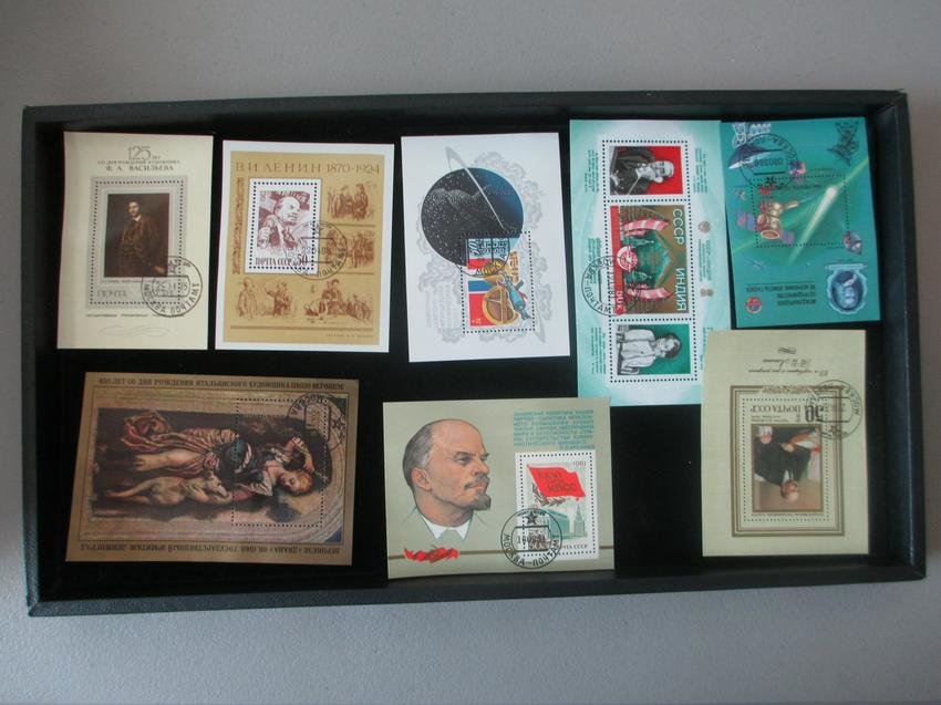 lot of 8 soviet union souvinir sheets: rare lot