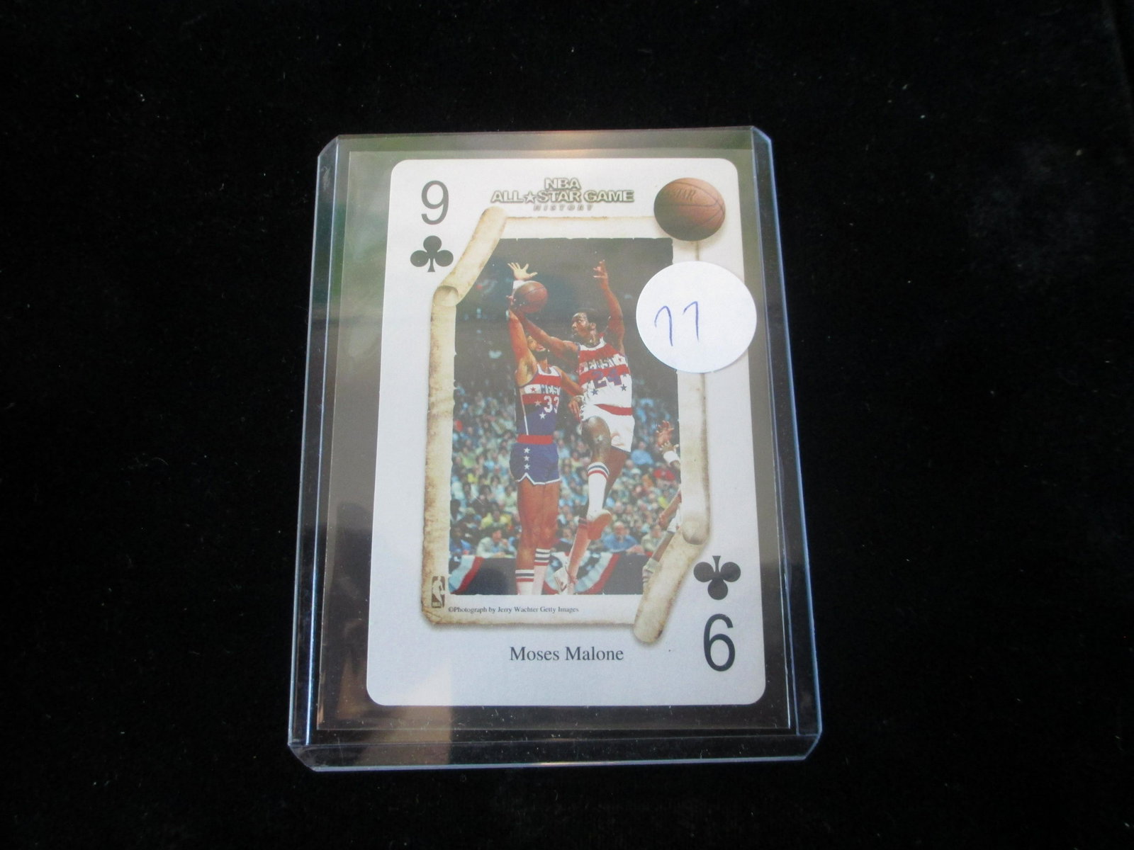 moses malone card: in top loader